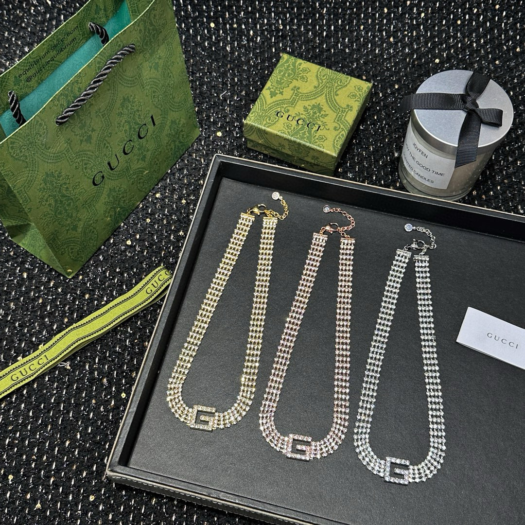 NIGO Gucci Men's And Women's Models Solid Color Temperament Fashion Luxury Letters Sterling Silver Necklace Jewelry Ngvp #nigo7925