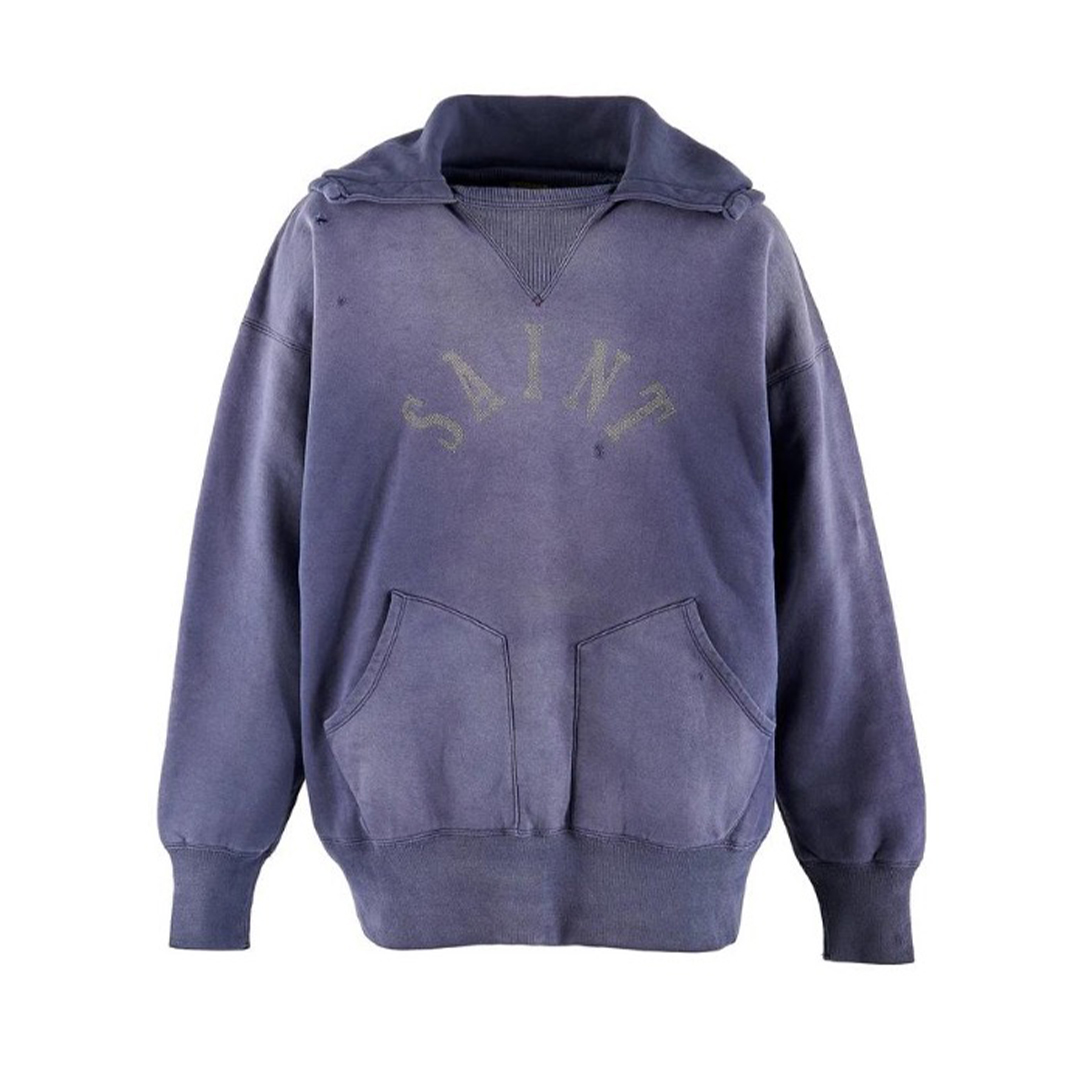 NIGO Saint Michael X BerBerJin Men's Spring And Autumn Letter Printed Destruction Vintage Cotton Pullover Sweatshirt Ngvp #nigo7943