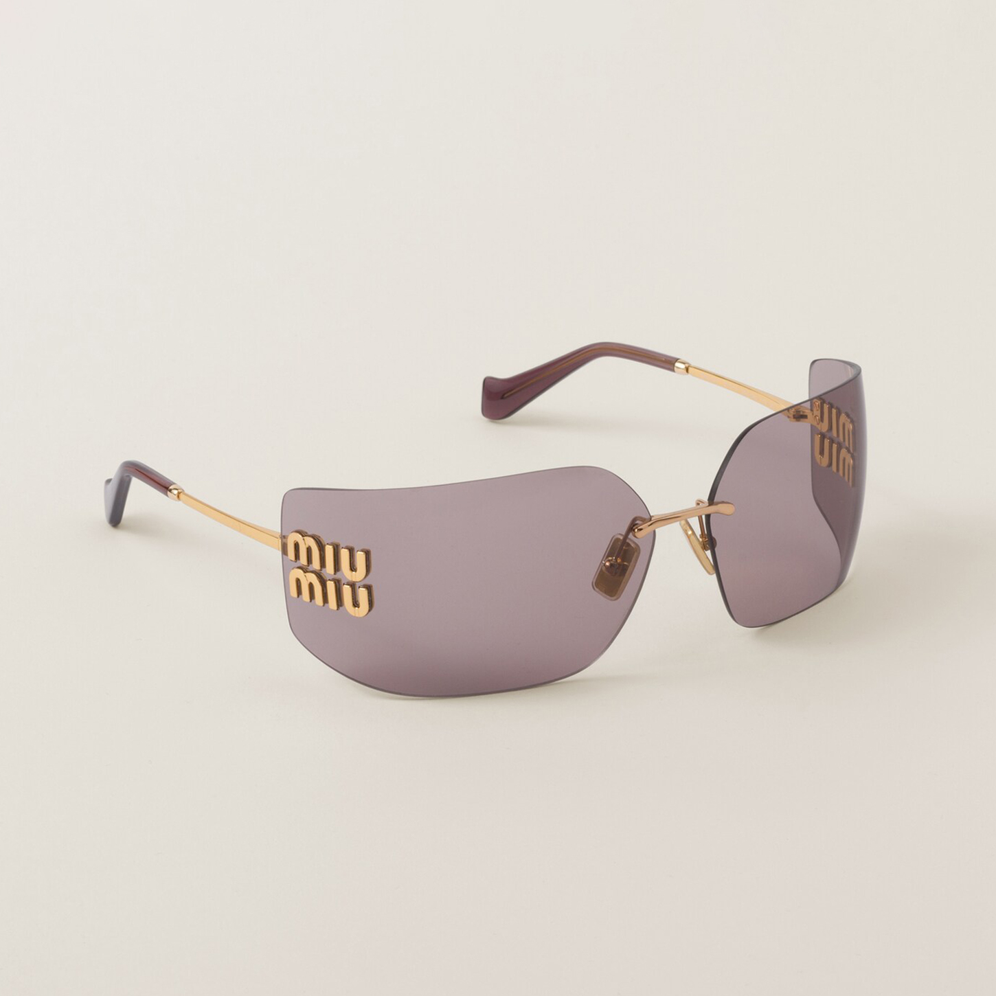 NIGO Miu Miu Runway Women's Lens Leg Logo Irregular Shape Sunglasses Eyeglasses Glasses #nigo98612