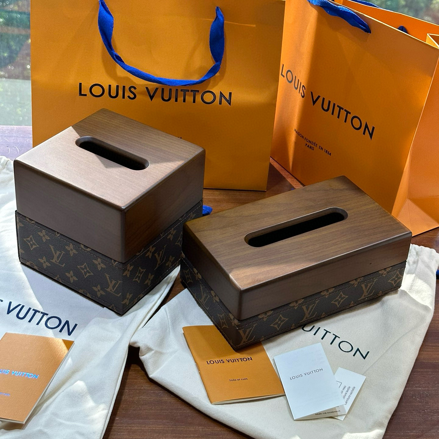 NIGO Louis Vuitton LV Classic Old Flower Print Walnut Tissue Box #nigo98617