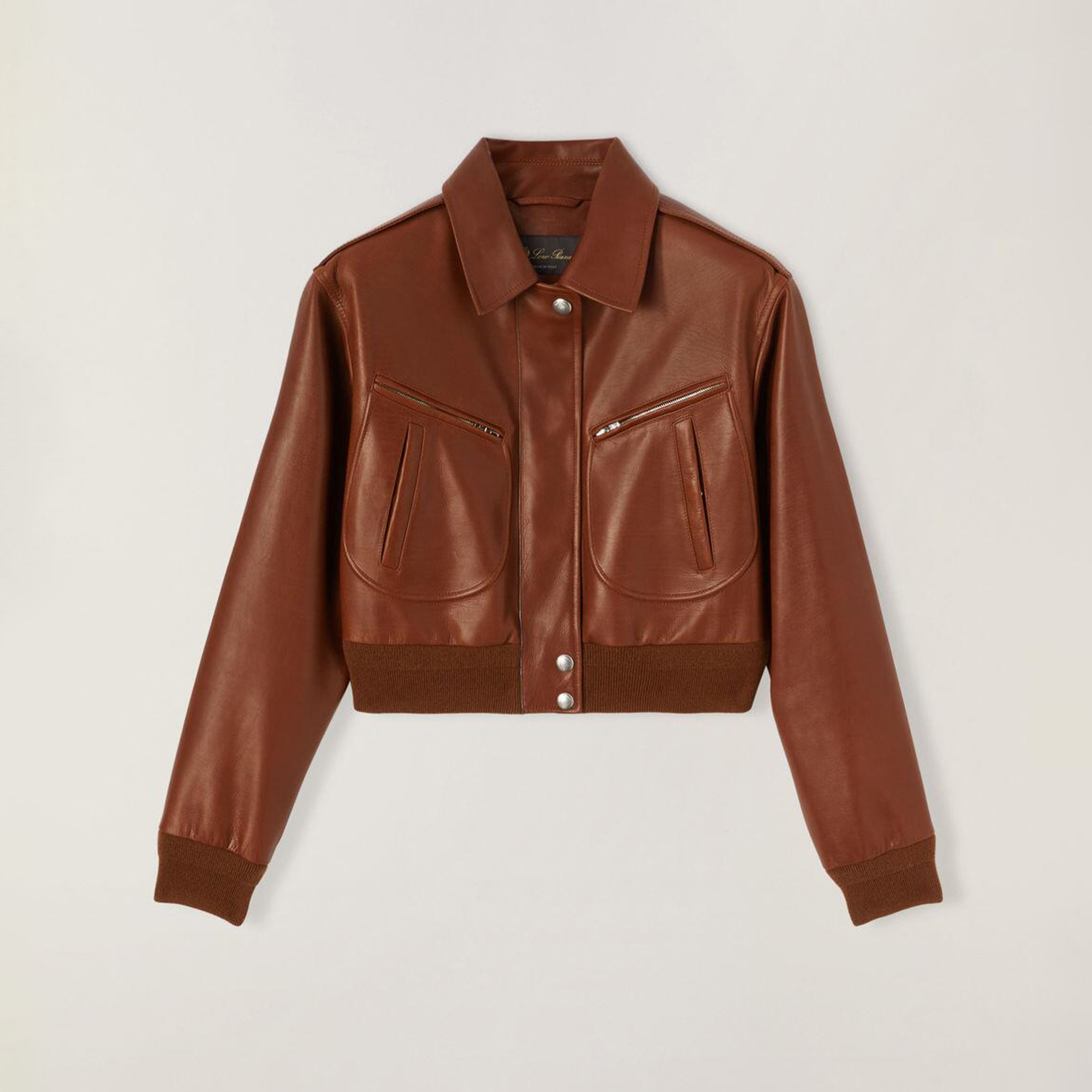 NIGO Loro Piana Women's Spring And Autumn Fashion Retro Solid Color Lapel Zipper Long Sleeve Sheepskin Roldan Bomber Jacket Ngvp #nigo6647