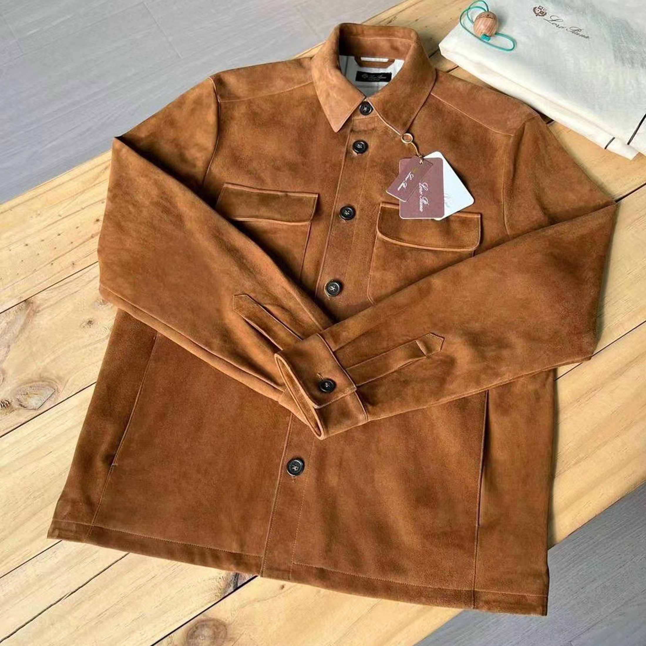 NIGO Loro Piana Men's Spring And Fall Fashion Lapel Suede Single-breasted Casual Temperament British Work Wind Jacket Ngvp #nigo7928