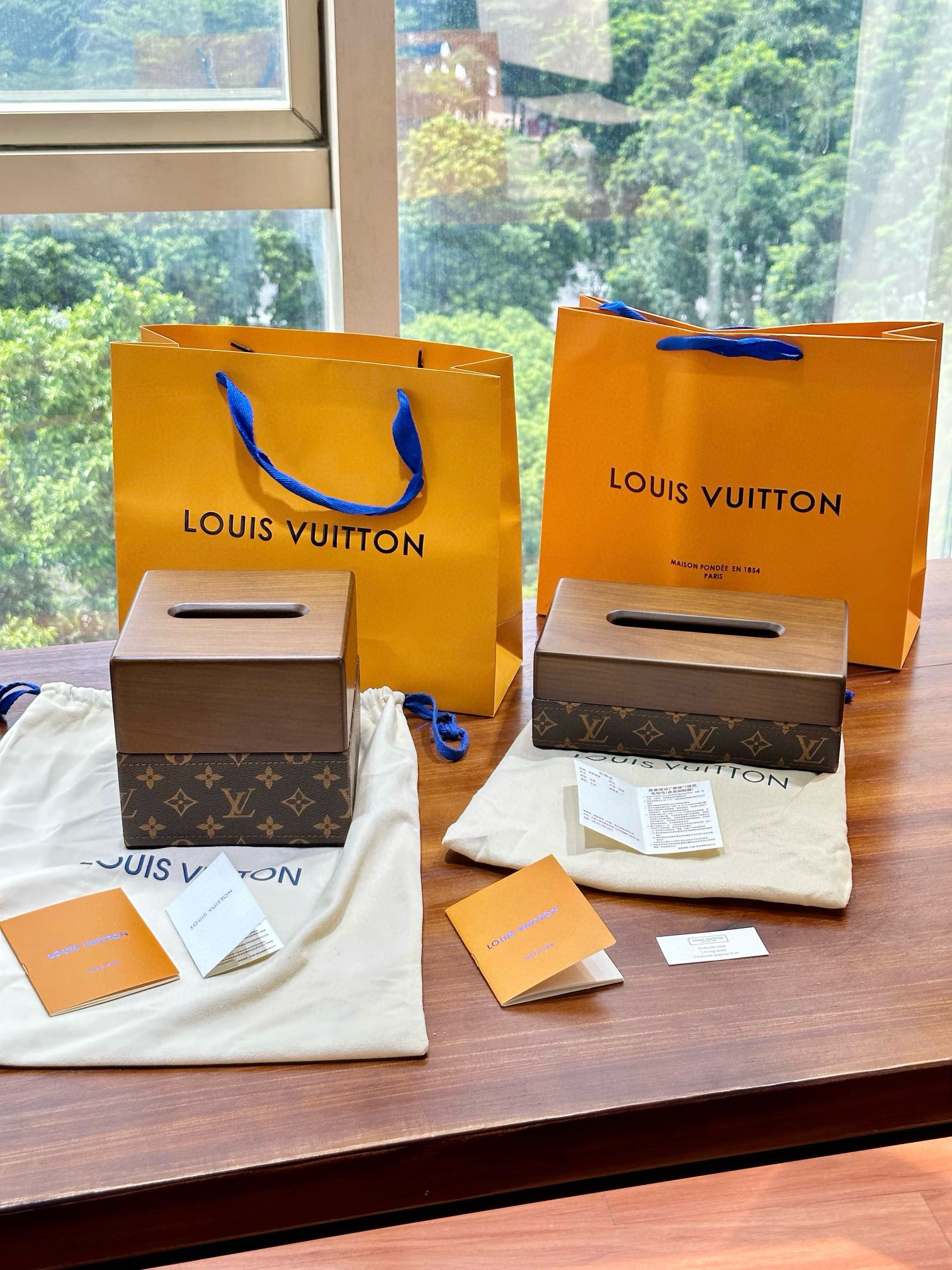 NIGO Louis Vuitton LV Classic Old Flower Print Walnut Tissue Box #nigo98617