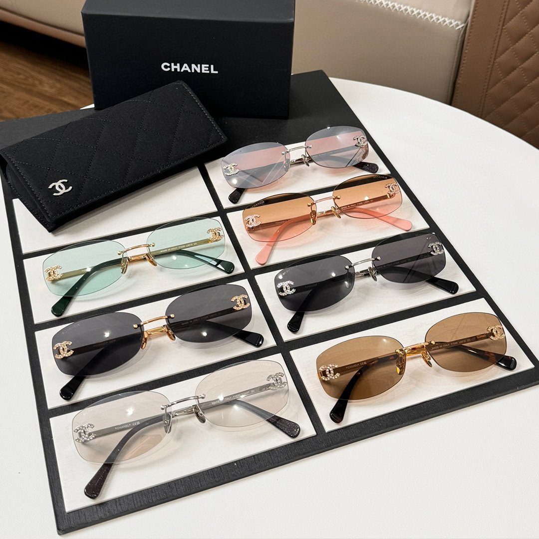 NIGO Chanel Women's Funky Luxury Vintage Y2k Spice Girls Sunscreen Sunglasses Logo Multicolor Available Eyewear Accessories #nigo98631