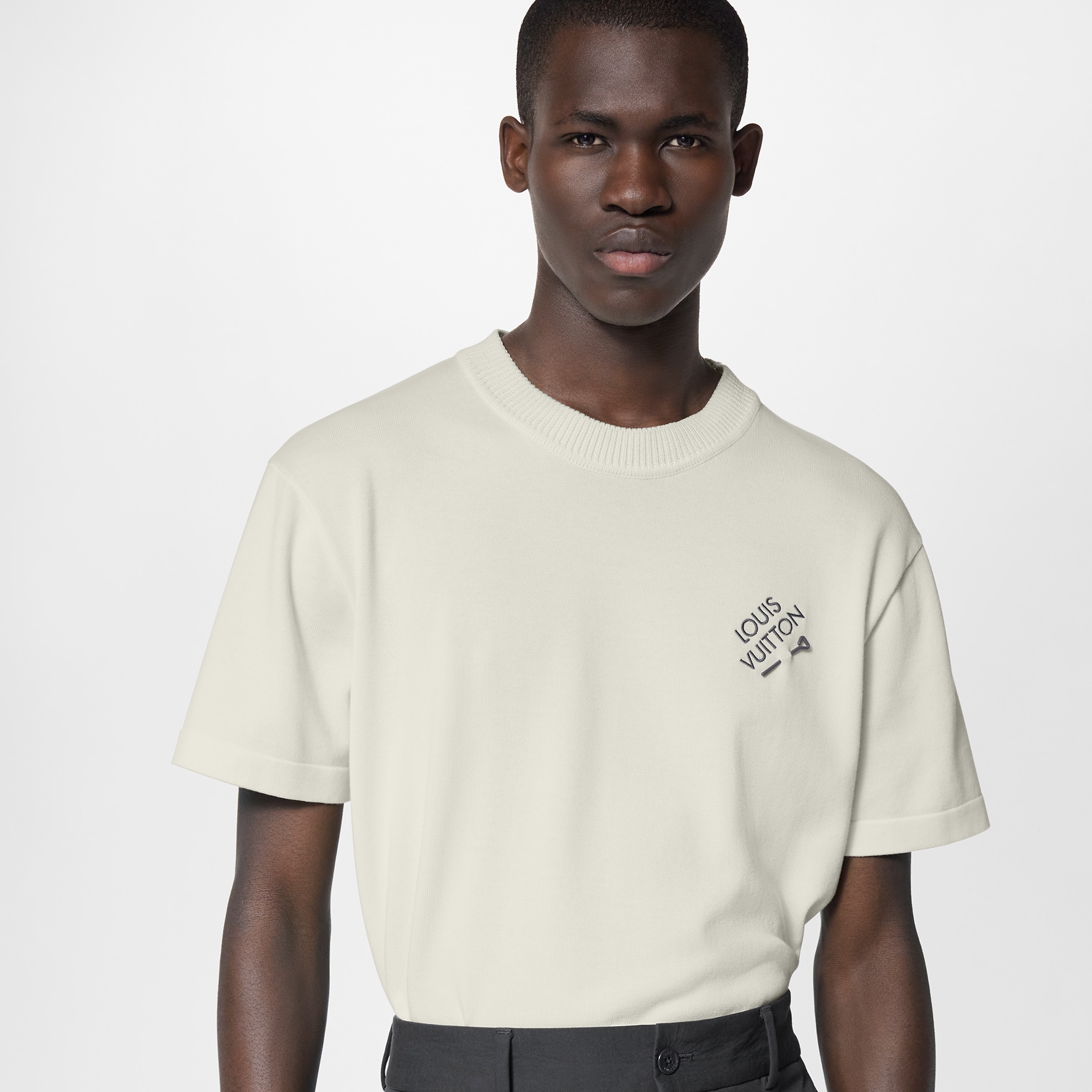 NIGO Louis Vuitton Men's Summer Embroidered Logo Round Neck Cotton Short Sleeve T-Shirt #nigo98647