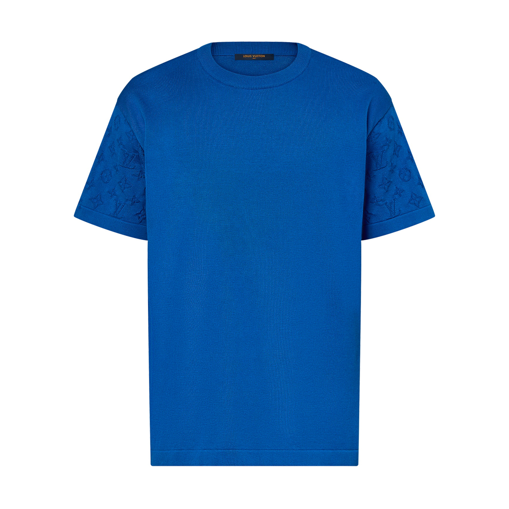 NIGO Louis Vuitton Men's Summer Blue Logo Jacquard Round Neck Cotton Short Sleeve T-Shirt #nigo98663