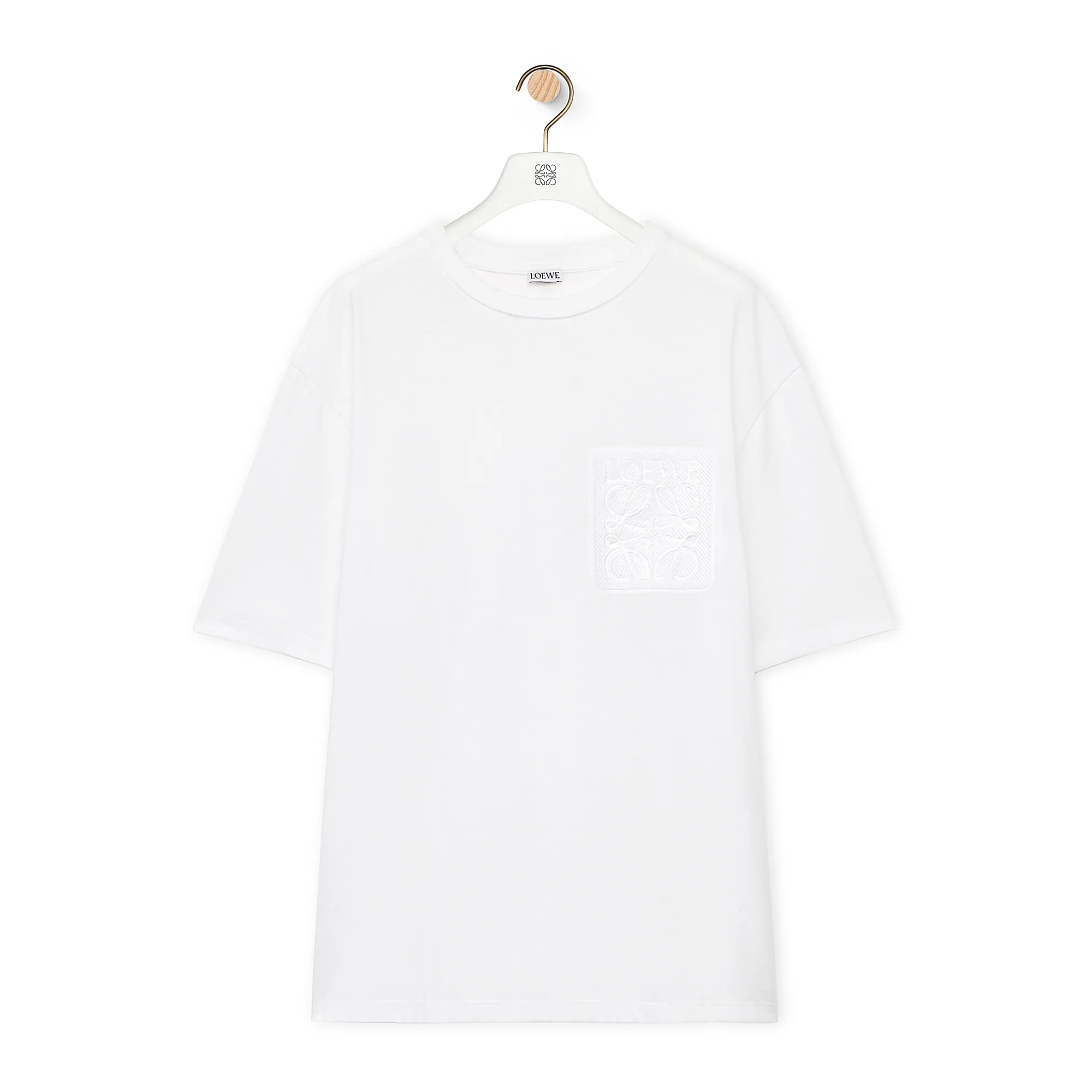NIGO Loewe Men's Summer Pattern Embroidery Patch Pocket Casual Round Neck Short Sleeve T-Shirt #nigo98665