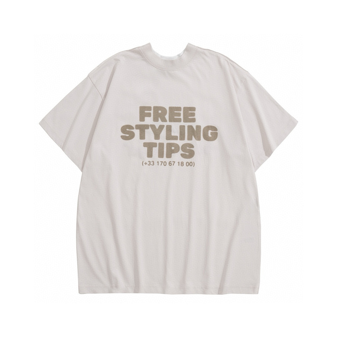 NIGO Balenciaga Men's Spring And Autumn Fashion Reversible Letter Print 3D Sports Embroidery Short Sleeve Round Neck Casual T-Shirt #nigo98698