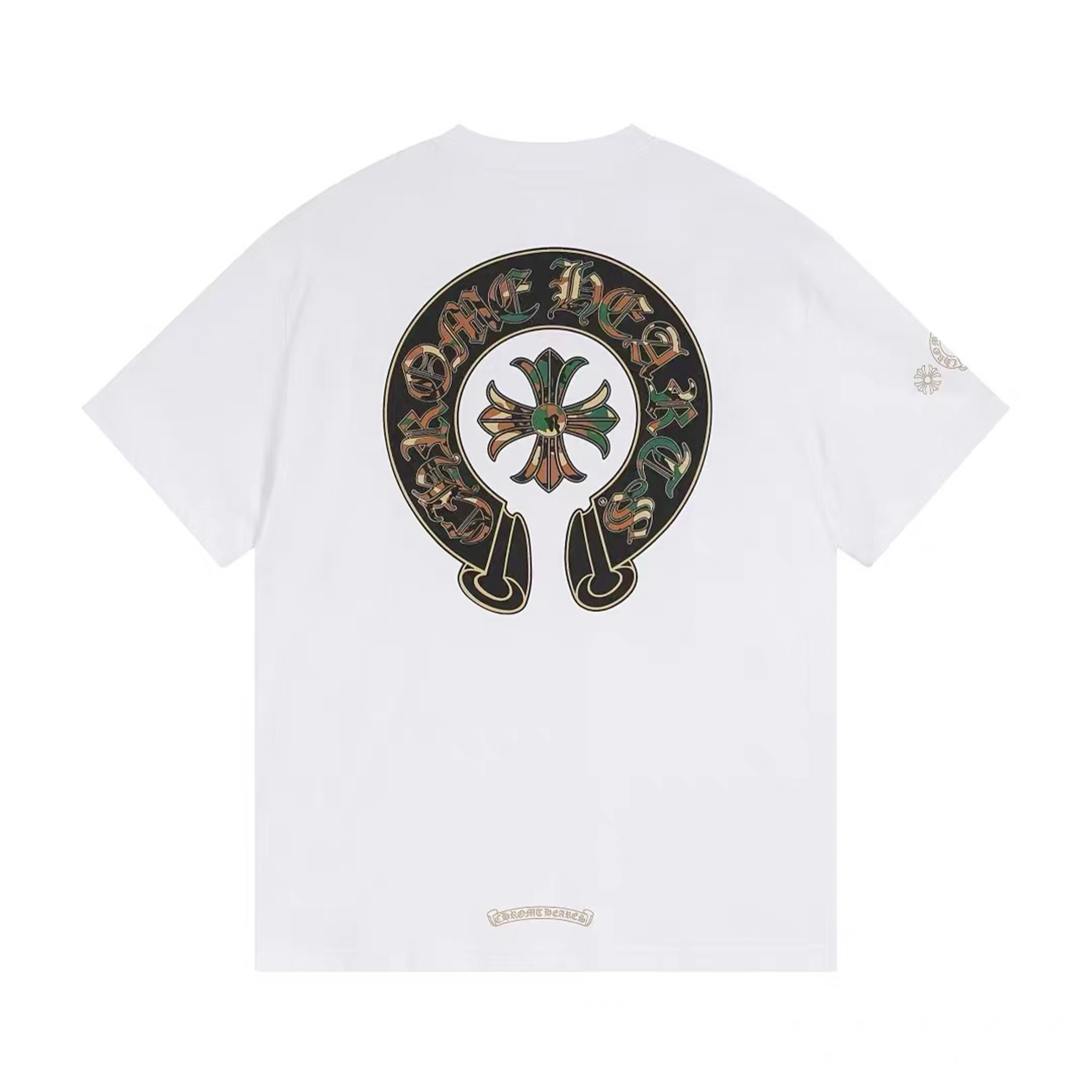 NIGO Chrome Hearts Men's Spring, Summer And Fall Logo Print Casual Round Neck White Fitted Straight Long Sleeve Short Sleeve T-Shirt #nigo98695