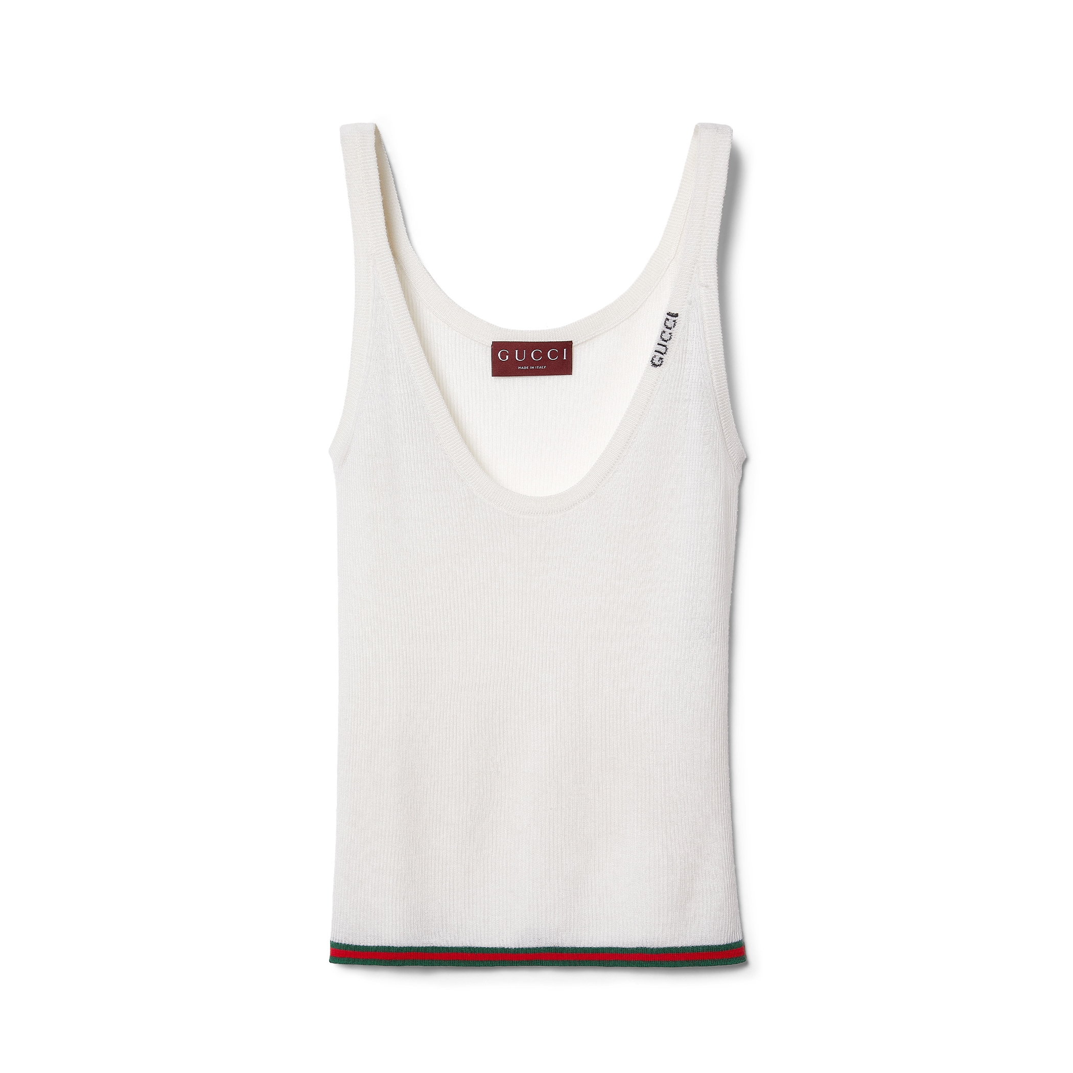 NIGO MiuMiu Women's Summer Logo Letter Print V-Neck Knit White Tank Top Vest #nigo98678