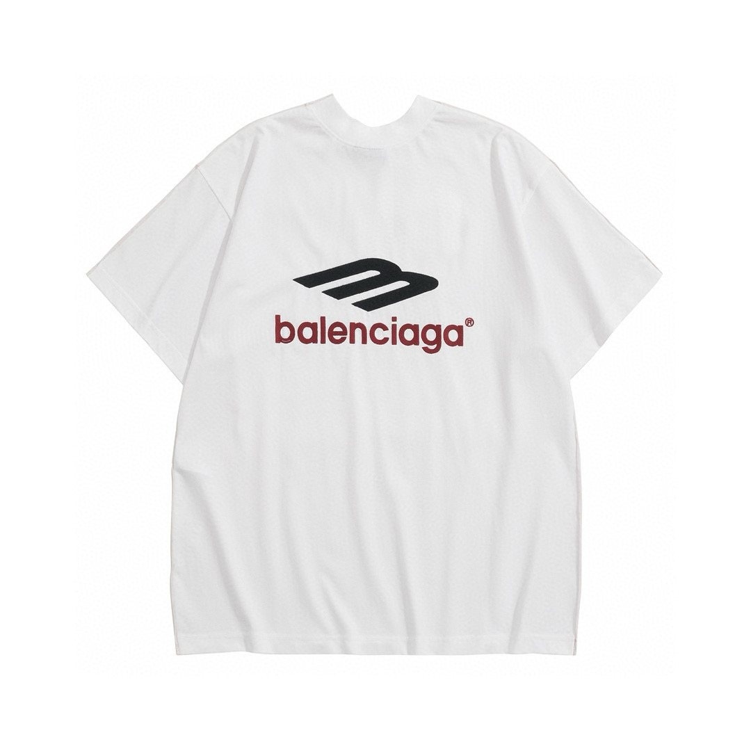 NIGO Balenciaga Men's Spring And Autumn Fashion Reversible Letter Print 3D Sports Embroidery Short Sleeve Round Neck Casual T-Shirt #nigo98698