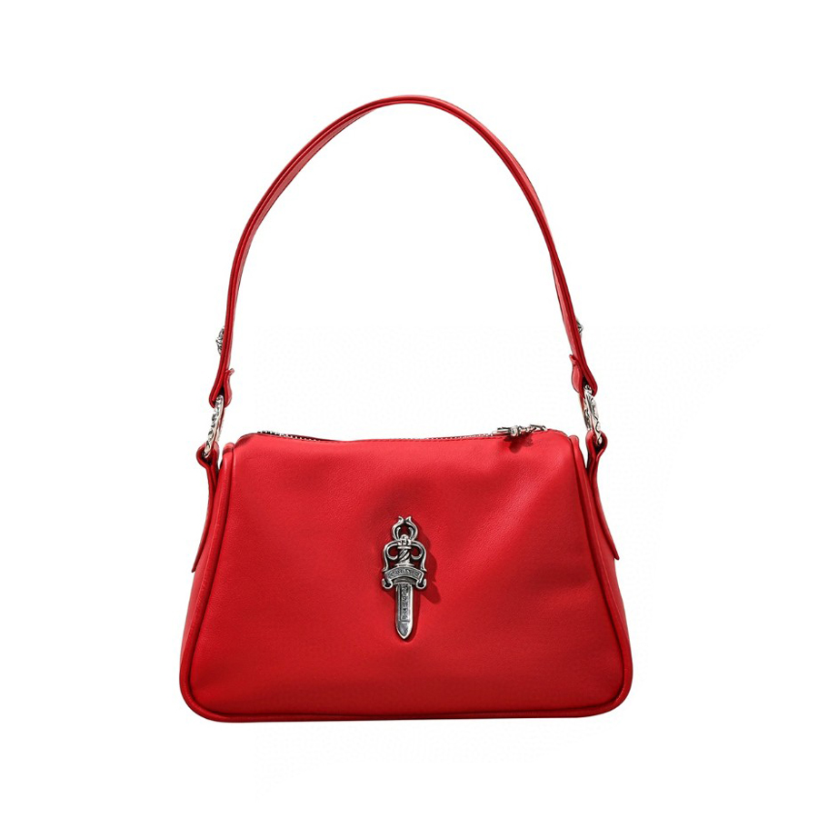 NIGO Chrome Hearts Women's Solid Color 925 Silver Accessories Cowboy Leather Tote Underarm Bag Bags #nigo98676