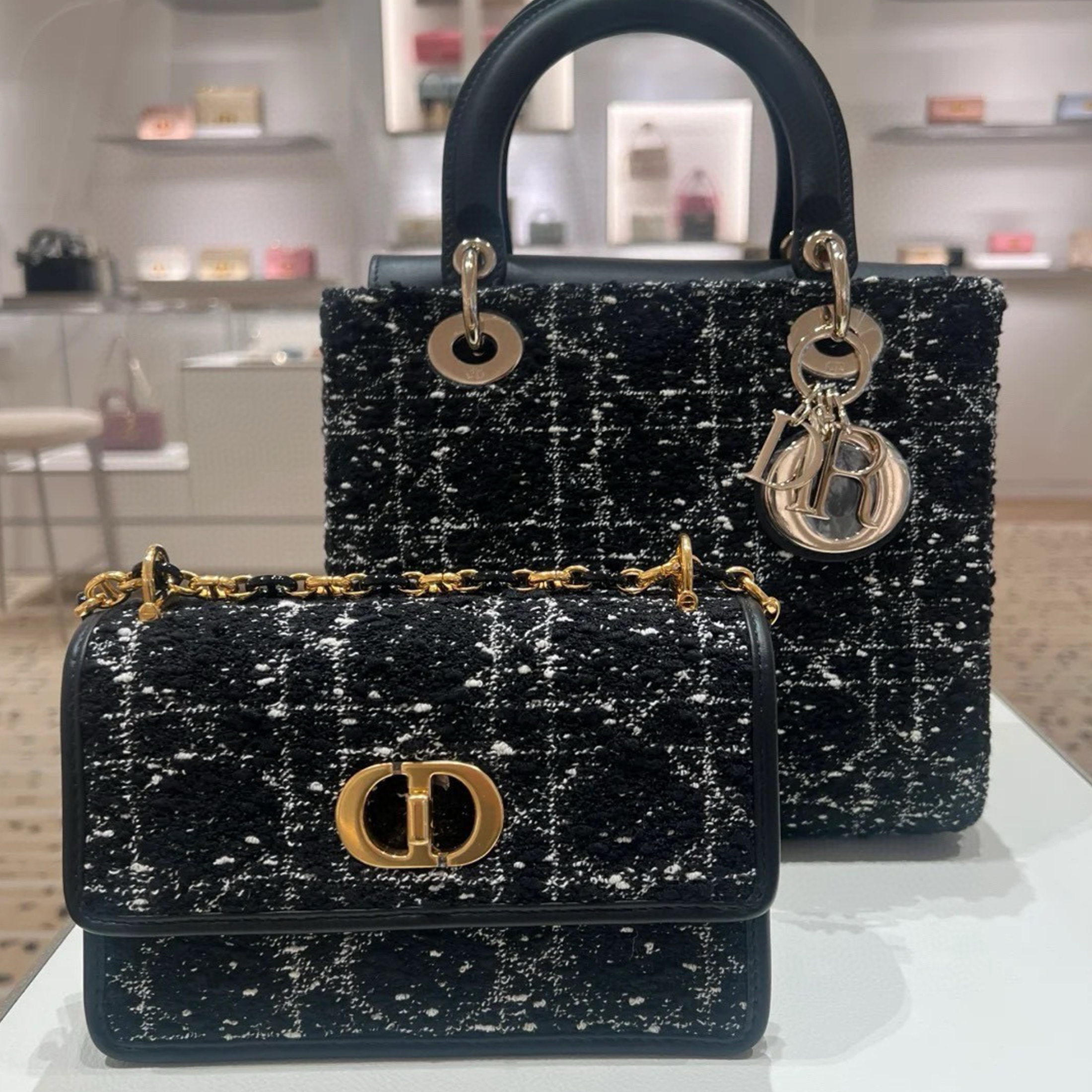 NIGO Dior Women's Spring And Summer Fashion Classic Logo Plaid Metal Accessories Handheld Diagonal Cross Large Capacity Bag #nigo98728