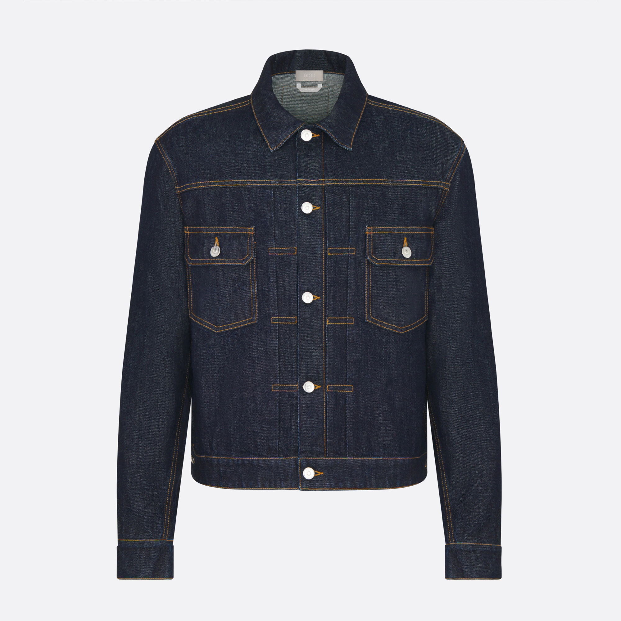 NIGO Dior Men's Spring And Fall Short Navy Blue Cotton Twill Casual Zipper Single-Breasted MKII Denim Jacket #nigo98715