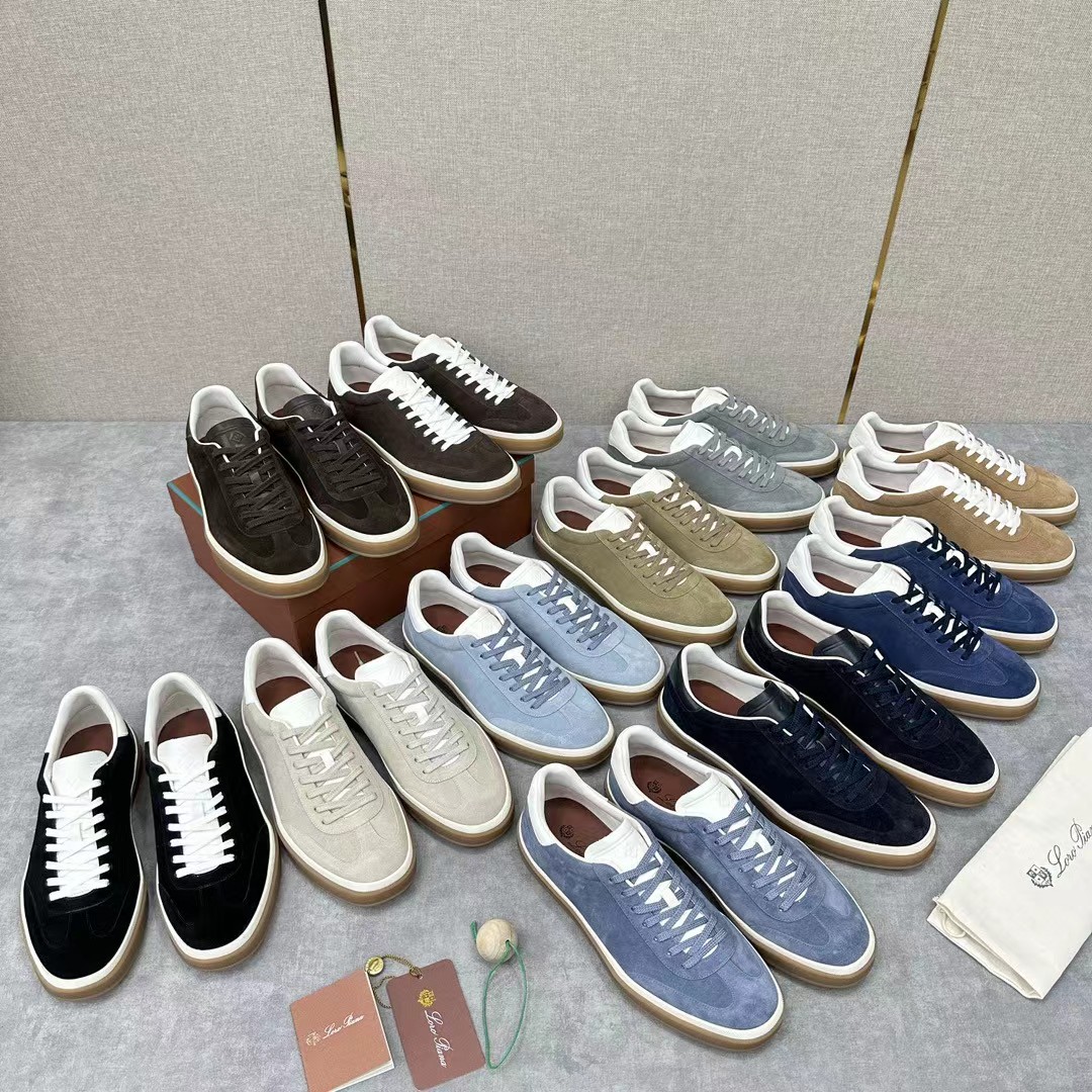 NIGO Loro Piana Men's Lychee Print Spliced Suede Fabric Color Clash Casual Board Shoes #nigo98732