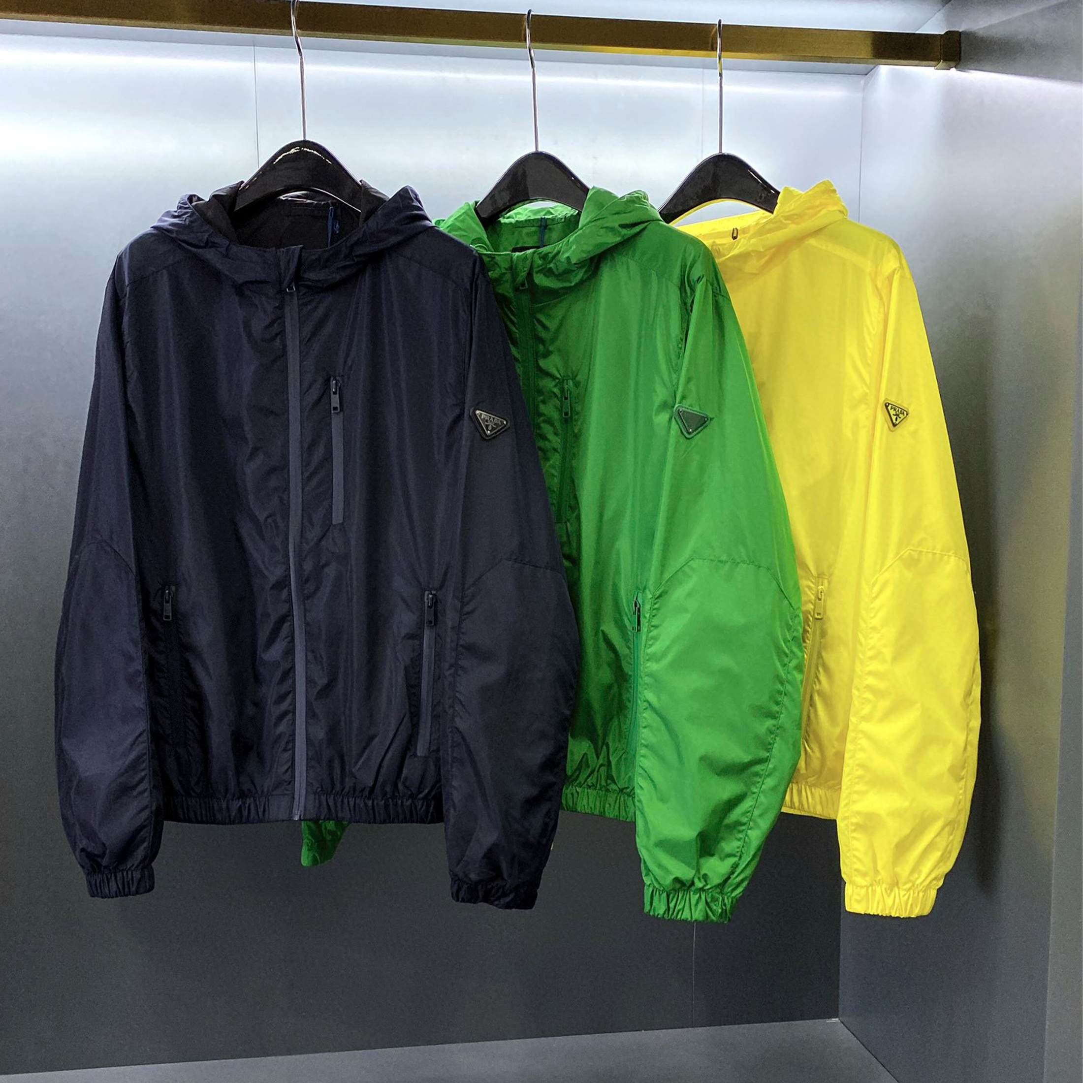 NIGO Prada Men's Women's Spring and Summer Fashion Solid Color Zipper Long Sleeve Hooded Jacket #nigo98718