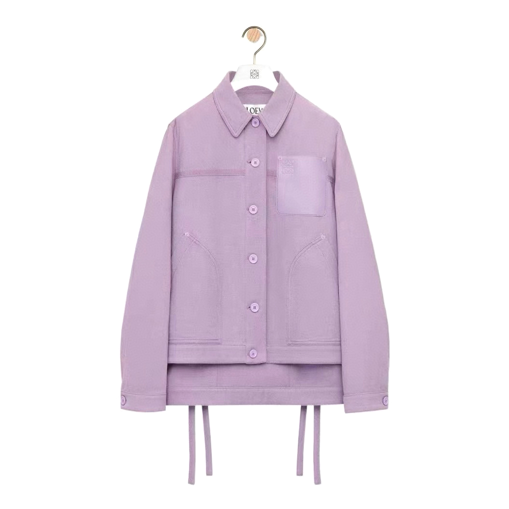 NIGO Loewe Women's Spring and Autumn Solid Color Asymmetric Hem Lapel Single Breasted Long Sleeve Jacket #nigo98736