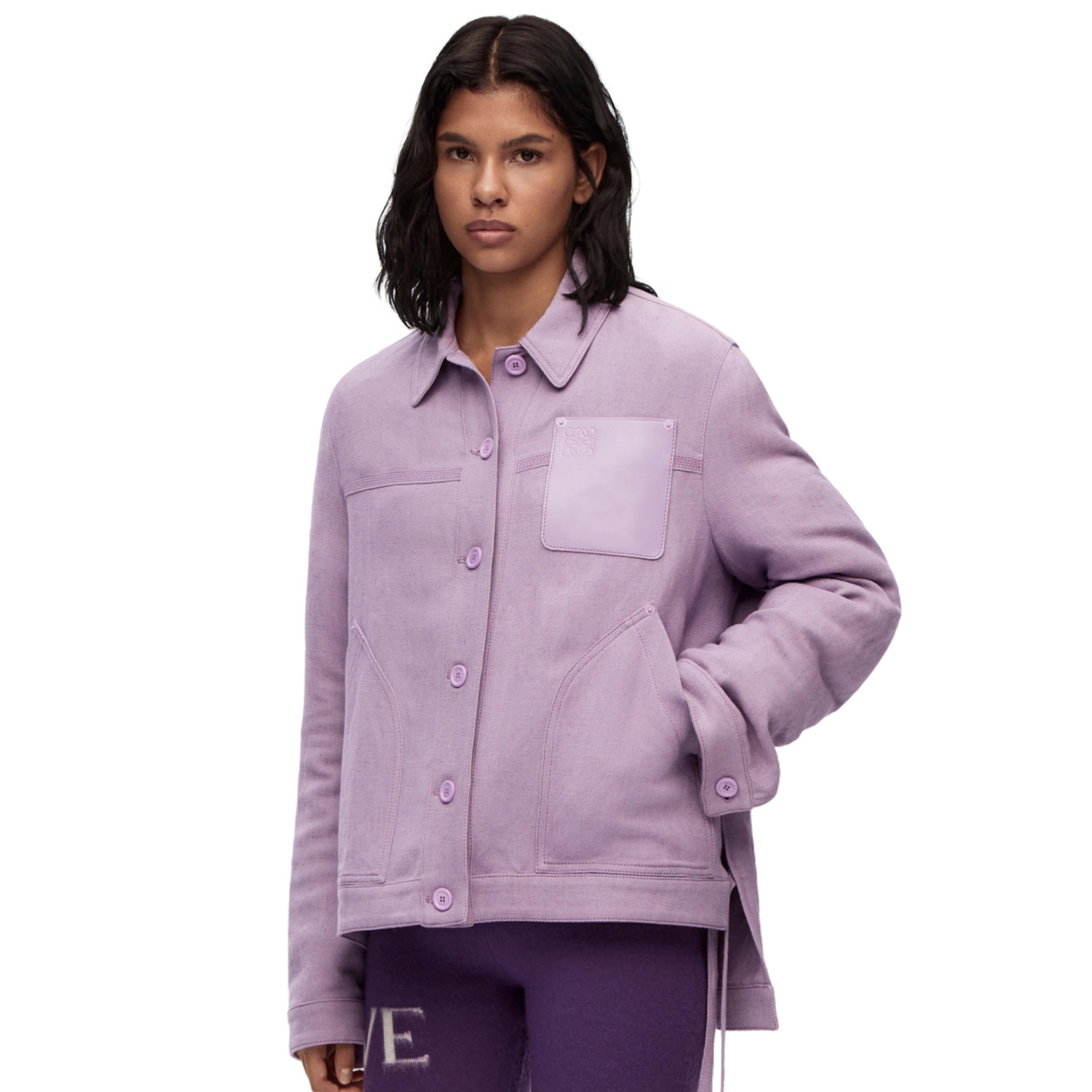 NIGO Loewe Women's Spring and Autumn Solid Color Asymmetric Hem Lapel Single Breasted Long Sleeve Jacket #nigo98736