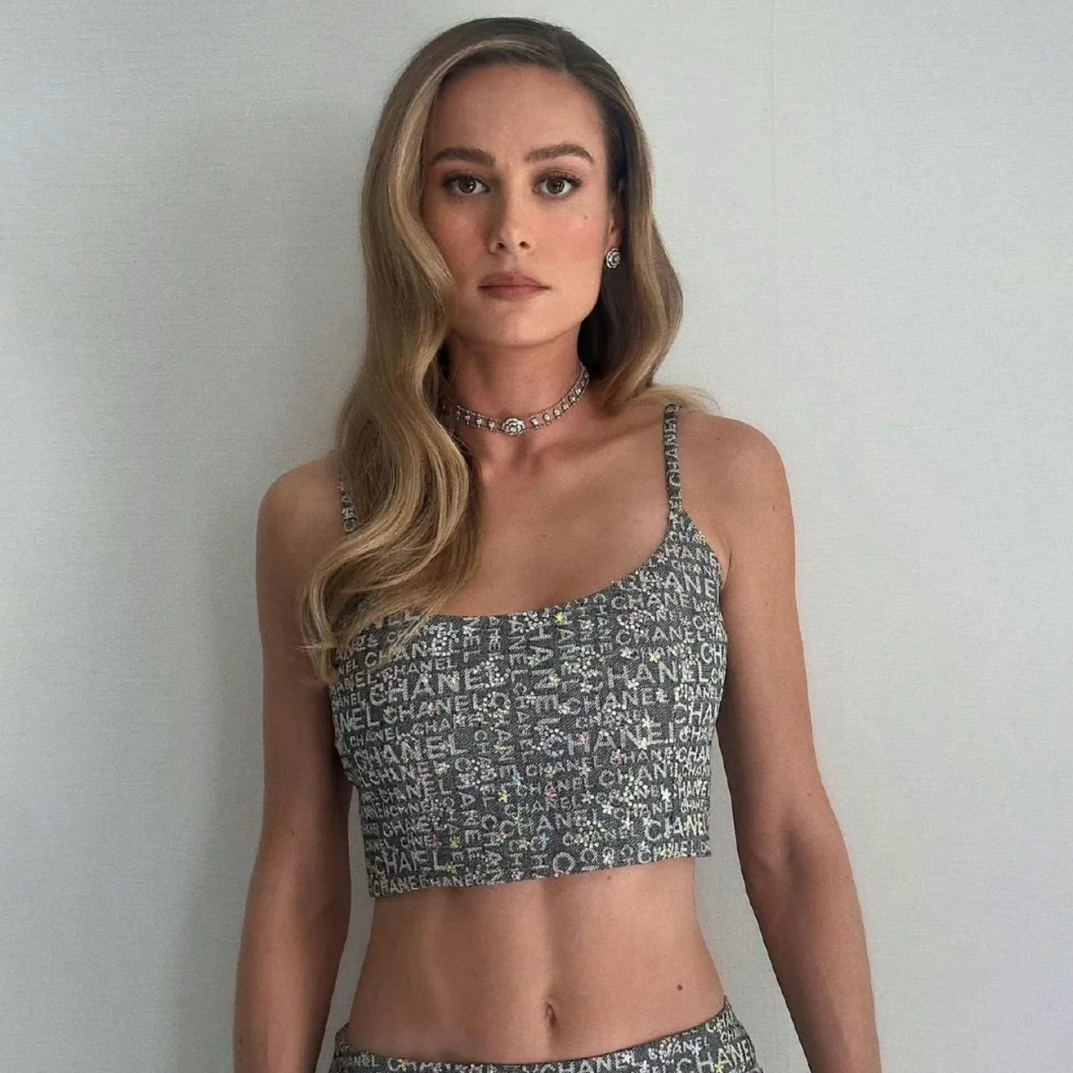 NIGO Chanel Women's Summer Gray All Over Printed Floral Sequin Cami Tank Top Vest #nigo98737