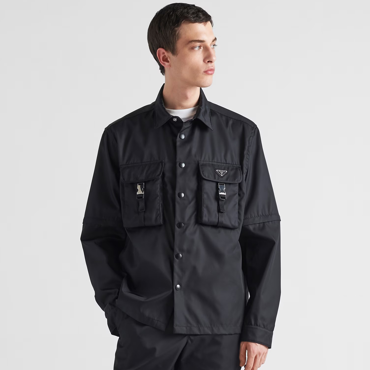 NIGO Prada Men's Spring And Fall Pure Nylon Color Lapel Loose Single Breasted Long Sleeved Shirt Jacket #nigo98748