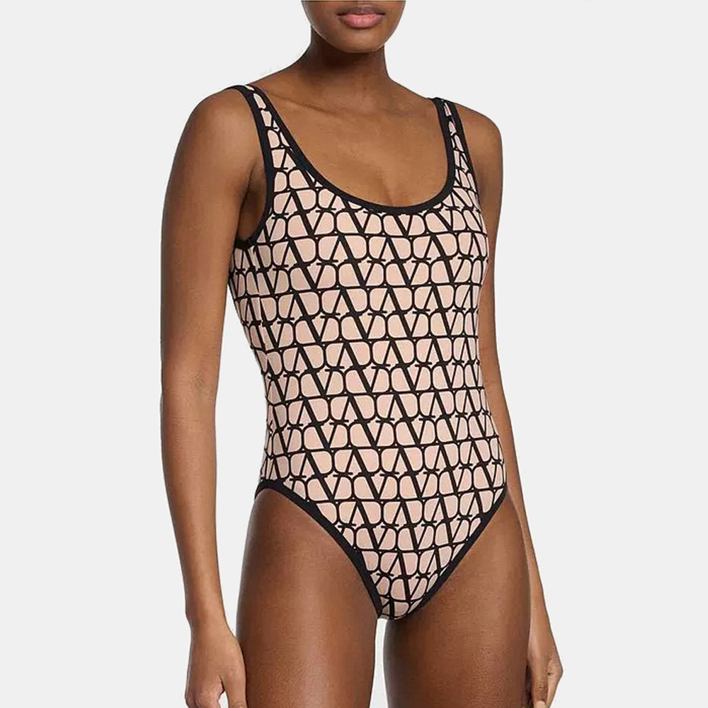 NIGO Valentino Women's Summer Interwoven Pattern One-piece Swimsuit Top #nigo98757