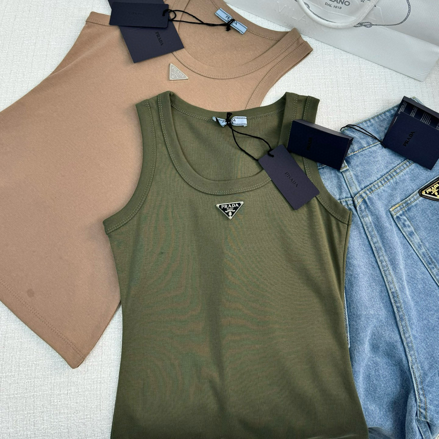 NIGO Prada Women's Summer Solid Color Round Neck Knit Sleeveless Tank Top Vest #nigo98763