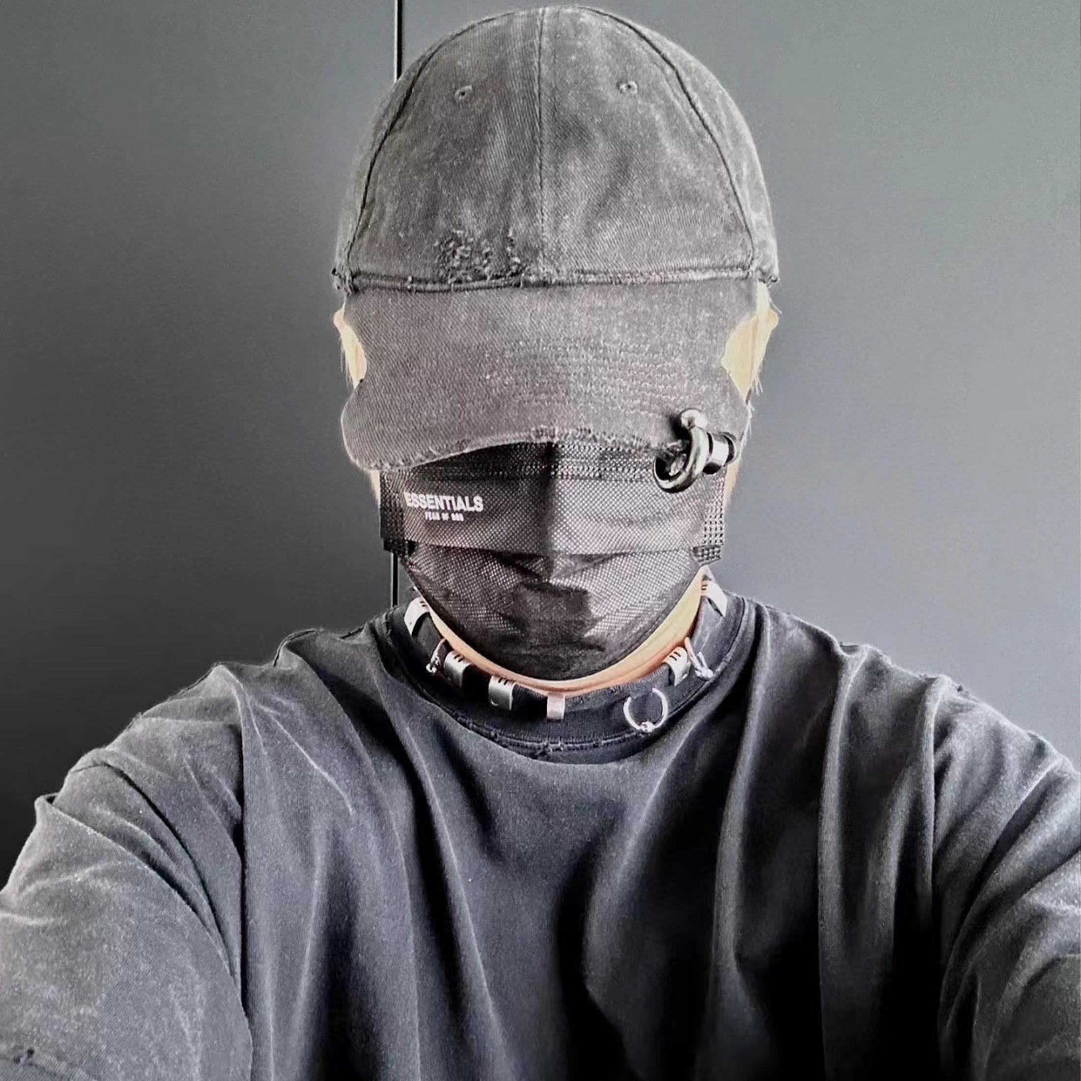 NIGO Balenciaga Men's Summer Solid Oversized Perforated T-Shirt Faded Crew Neck Sweatshirt Hat Ngvp #nigo6483