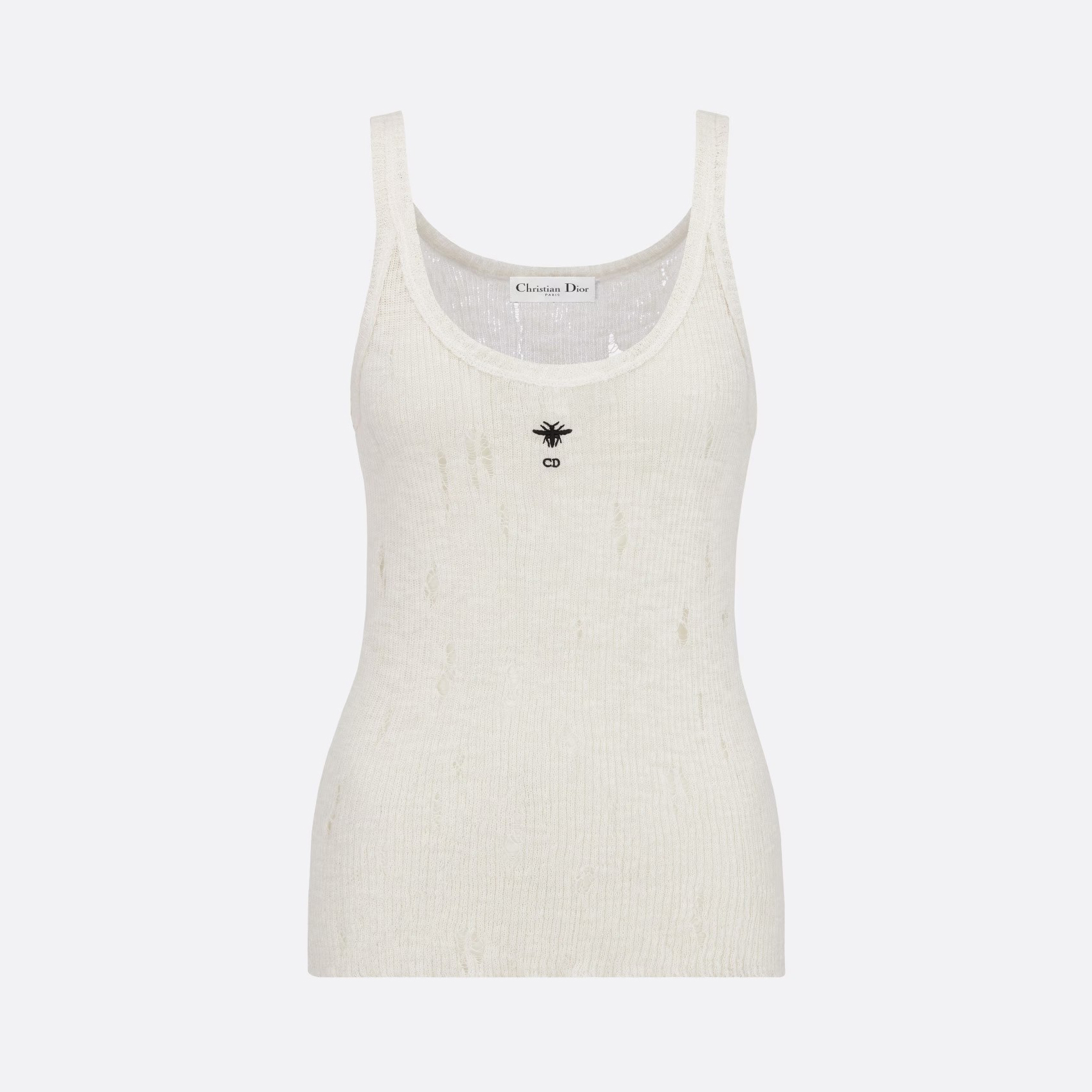 NIGO Dior Women's Summer Solid Color Logo Embroidery Hollow Out Fine Sister Tank Top #nigo98773