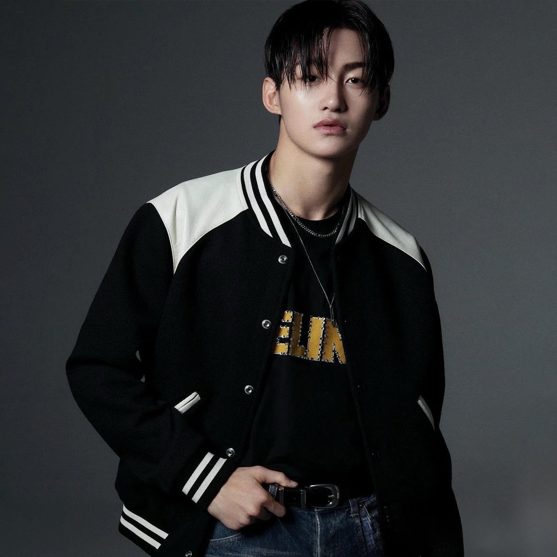 NIGO Celine Men's Autumn And Winter Black And White Color Blocking Stripe Single Breasted Leather Jacket Casual Baseball Clothing Ngvp #nigo7978