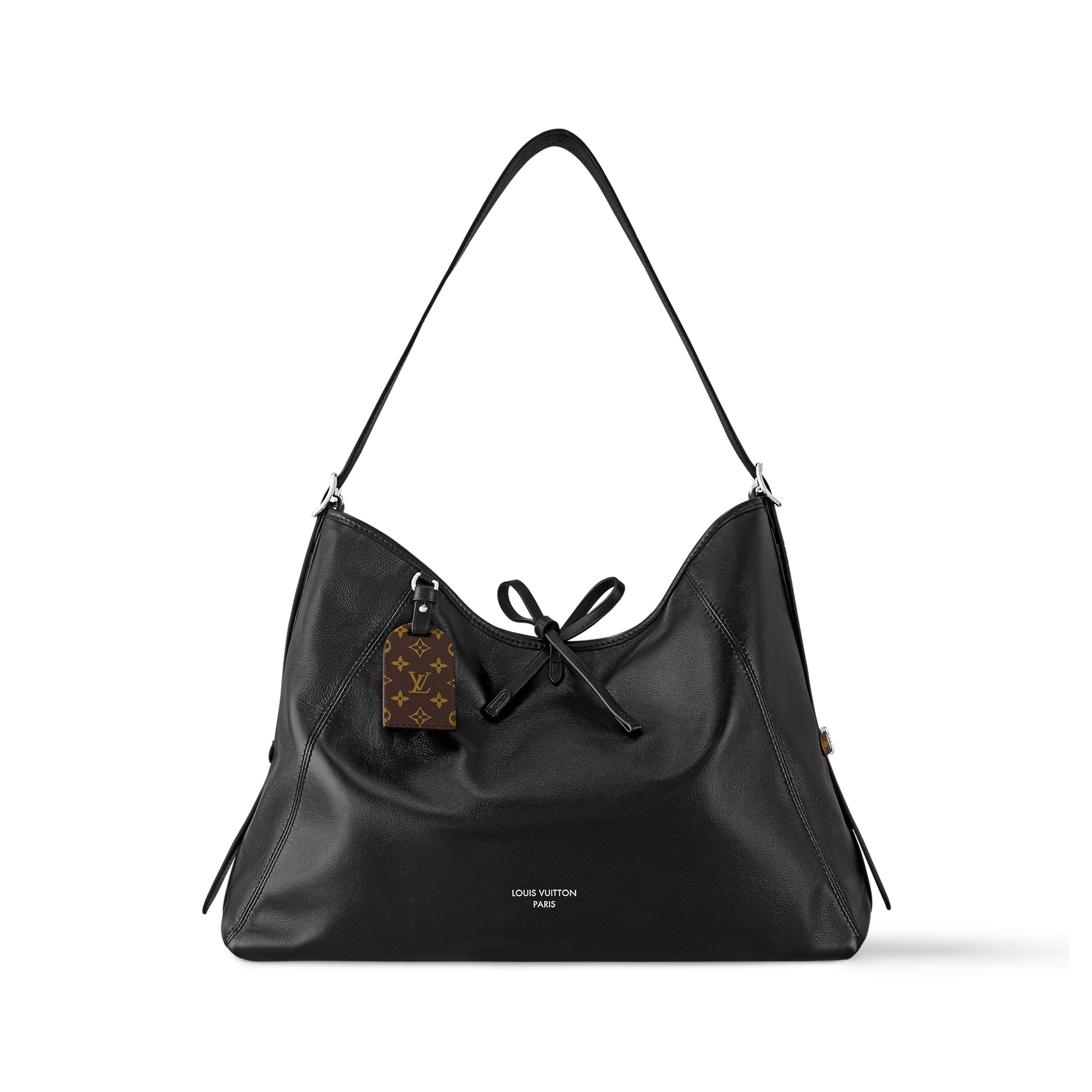 NIGO Louis Vuitton Women's Black Letter Logo Detachable Adjustable Shoulder Strap Lambskin Tote Handbag Shoulder Bag Bags #nigo98792