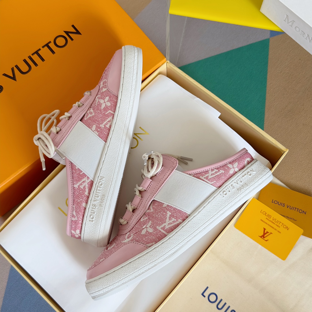 NIGO Louis Vuitton Women's Monogram Printed Lace Up Low Top Canvas Casual Shoes #nigo98818