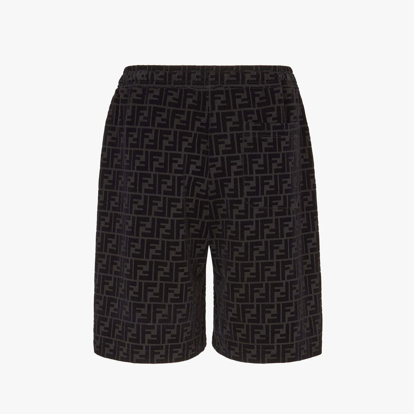 NIGO Fendi Men's Summer Black Letter Logo Print Drawstring Straight Casual Short Pants #nigo98816