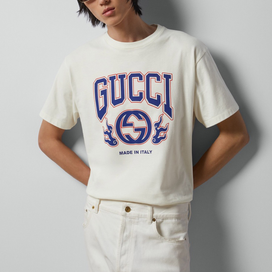 NIGO Gucci Men's Summer Letter Logo Solid Color Round Neck Short Sleeve T-Shirt #nigo98814