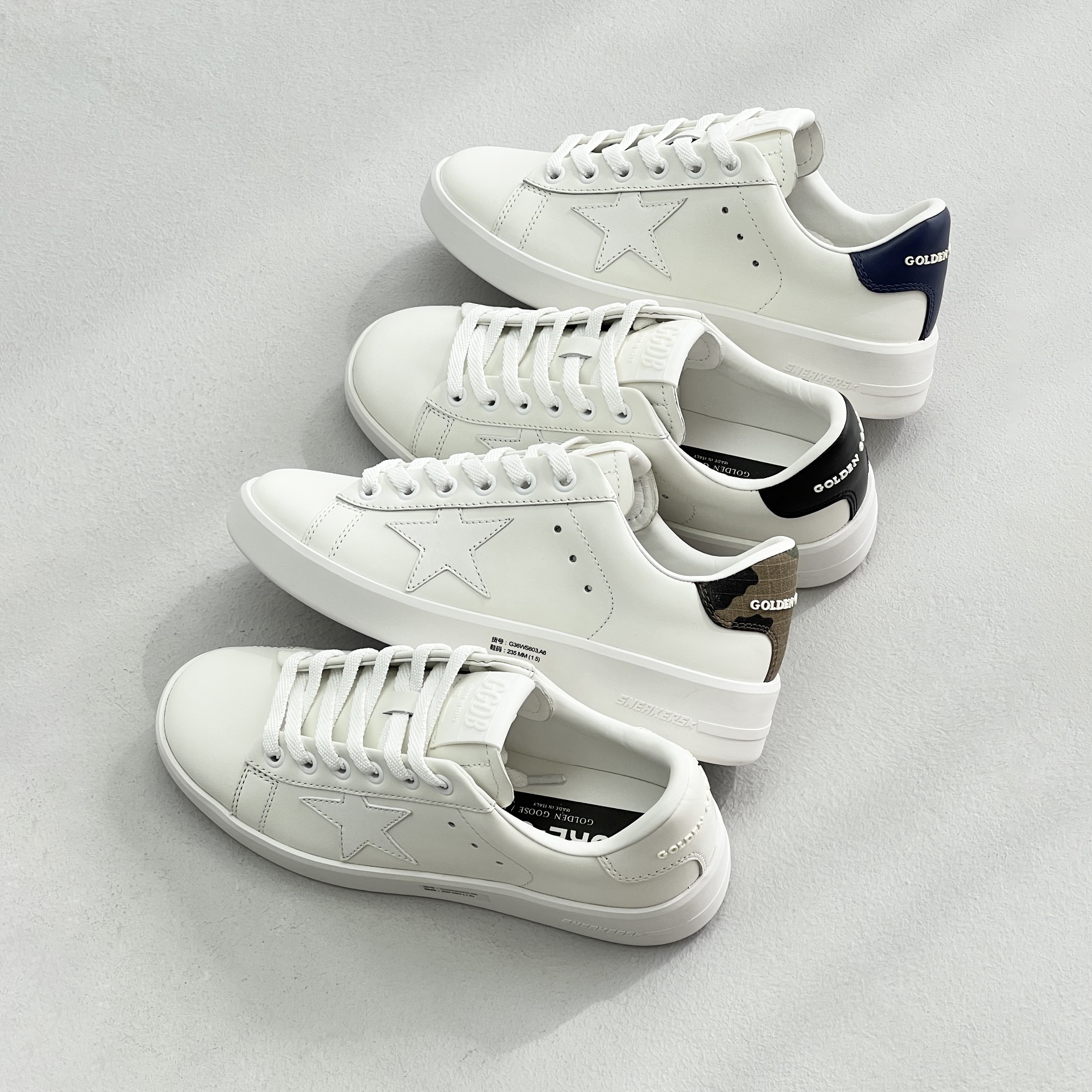 NIGO Golden Goose Purestar Men's and Women's White Calfskin Lace Up Flat Low Top Sports Casual Shoes #nigo98795
