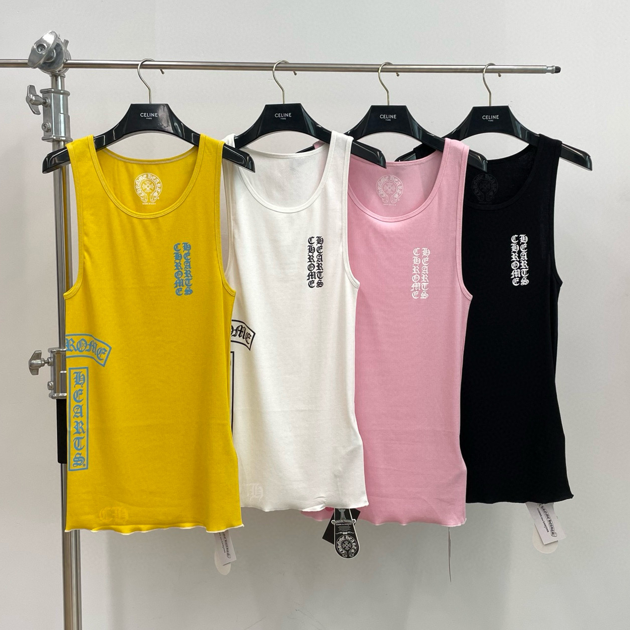 NIGO Chrome Hearts Women's Summer Logo Letter Print Round Neck Pullover Sleeveless Tank Top Vest #nigo98827