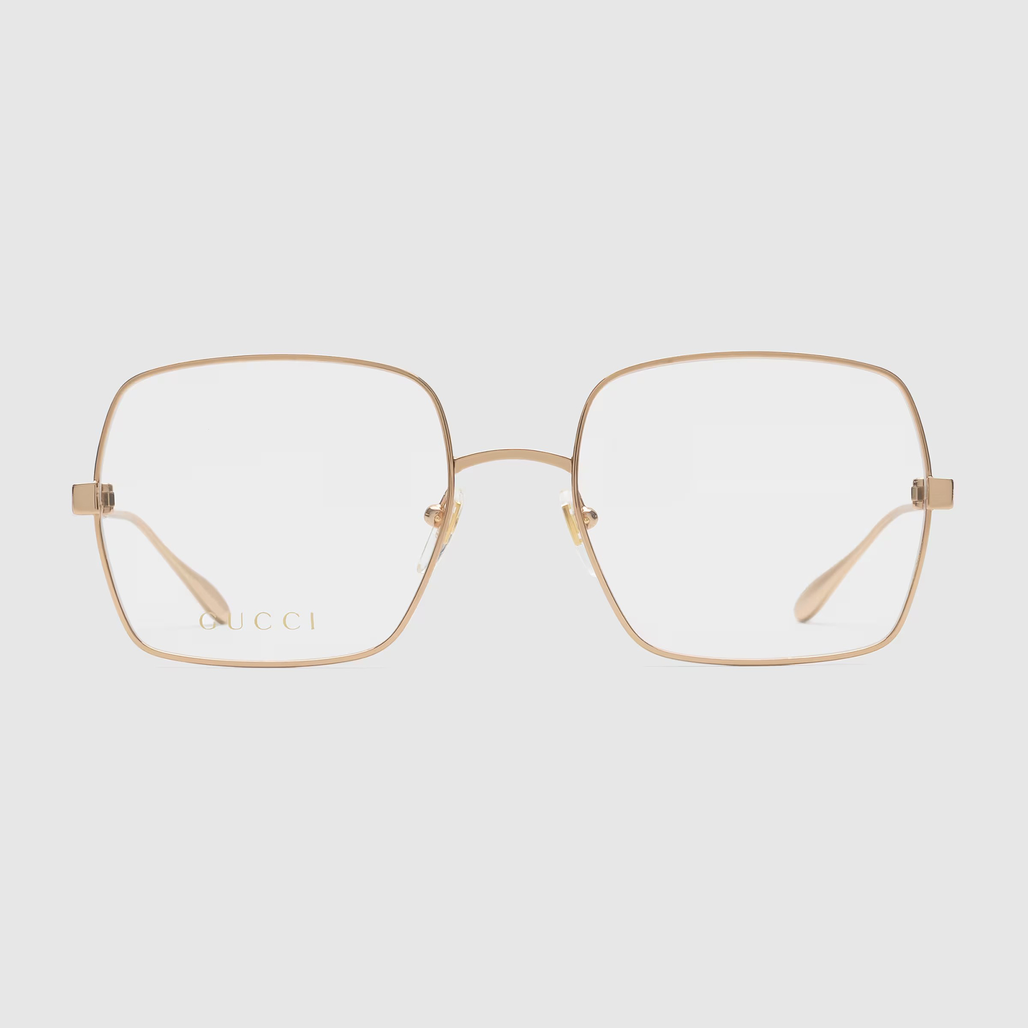 NIGO Gucci Women's Monogram Slim Frame Alloy Square Sunglasses Eyeglasses Glasses #nigo98821