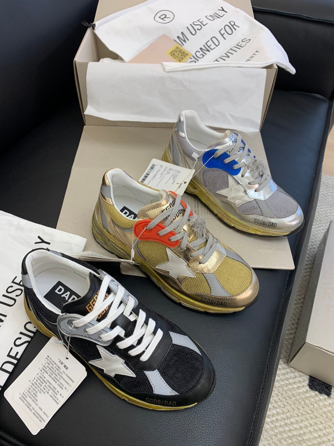 NIGO Golden Goose Men's Women's Dad-star Mesh Stars Bright Colors Sneakers Shoes #nigo98835