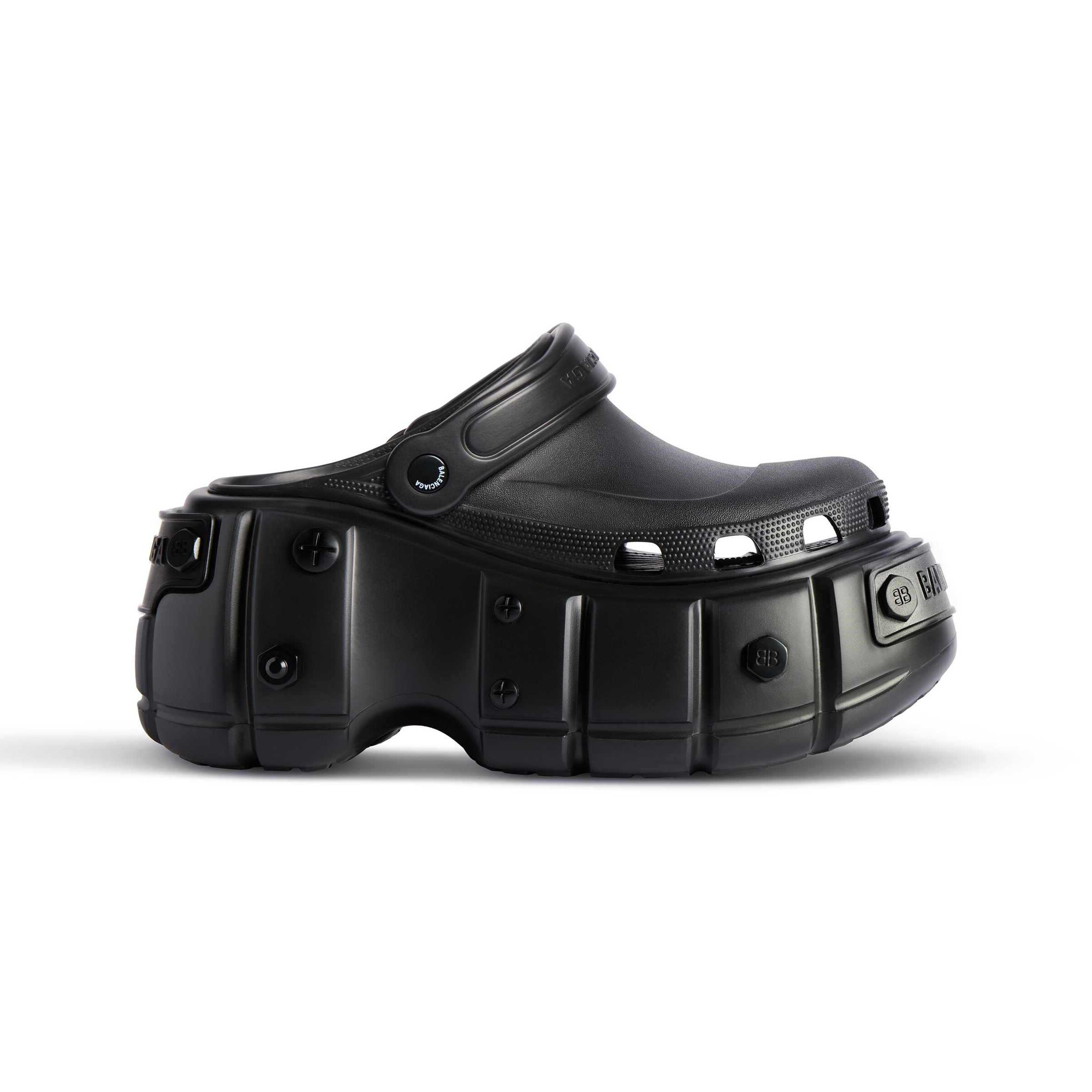 NIGO Balenciaga Metal Punk Platform Muffin Slipper Hole Shoes Increased Shoes #nigo98844