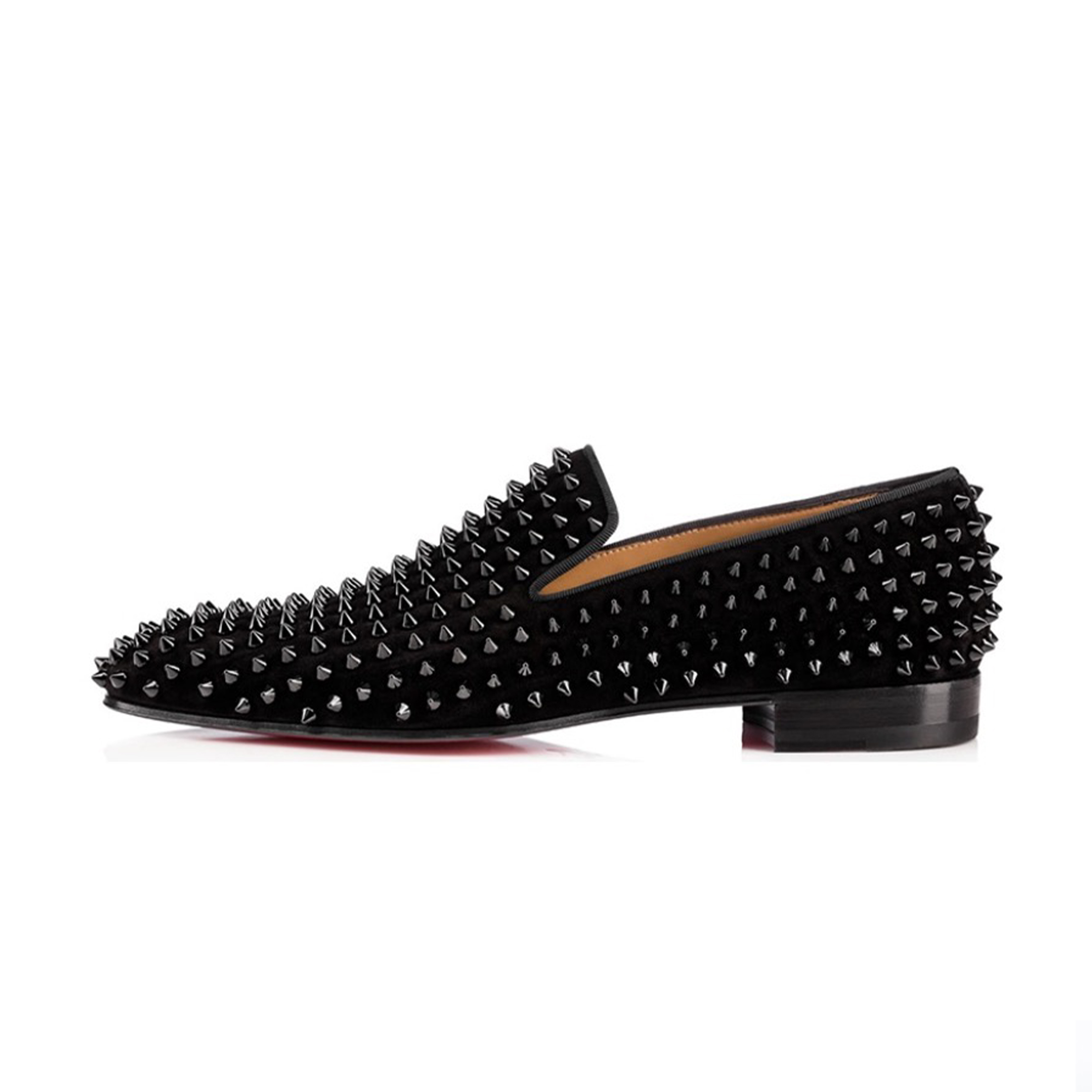 NIGO Christian Louboutin Men's Four Seasons Fashion Black Rivet Low Top Round Toe Casual Shoes Ngvp #nigo8136