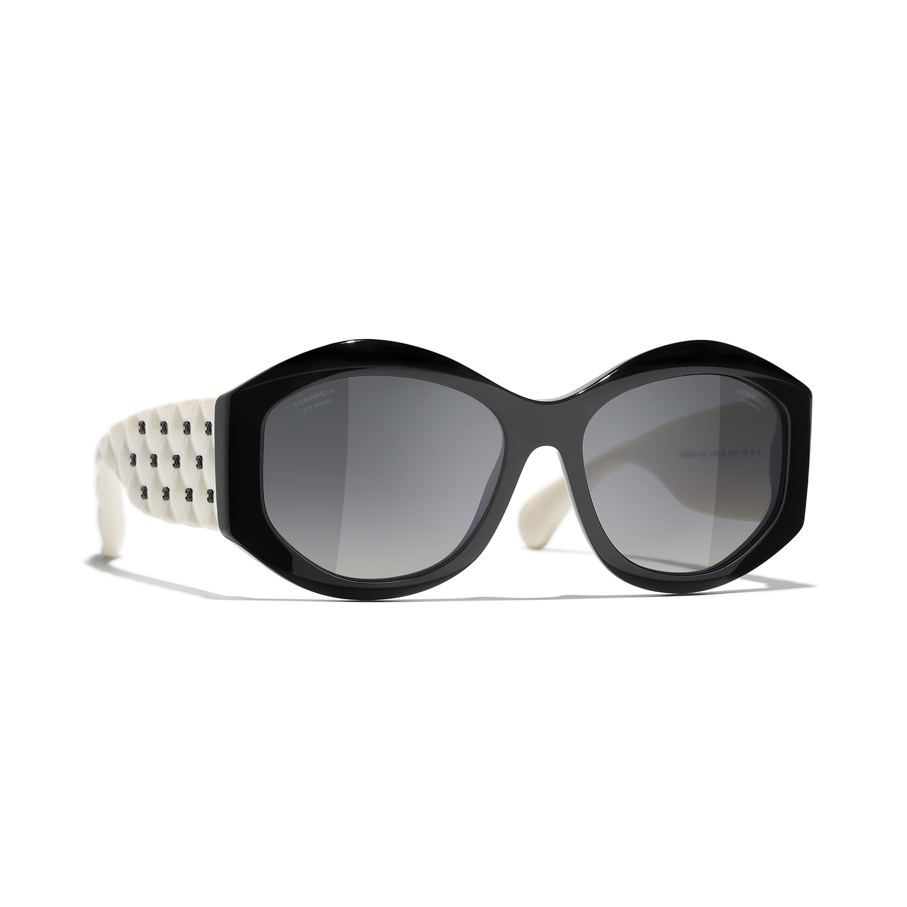NIGO Chanel Women's Black Diamond Lens Irregularly Shaped Sunglasses Glasses Eyeglasses #nigo98837