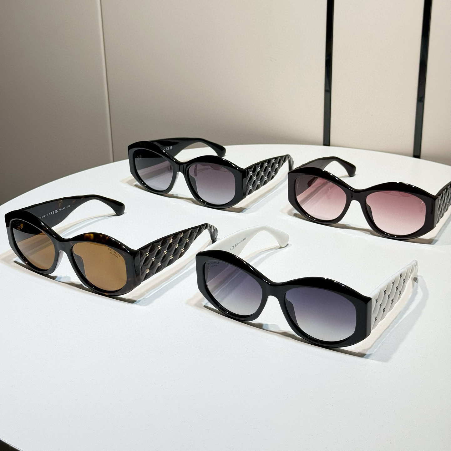 NIGO Chanel Women's Black Diamond Lens Irregularly Shaped Sunglasses Glasses Eyeglasses #nigo98837