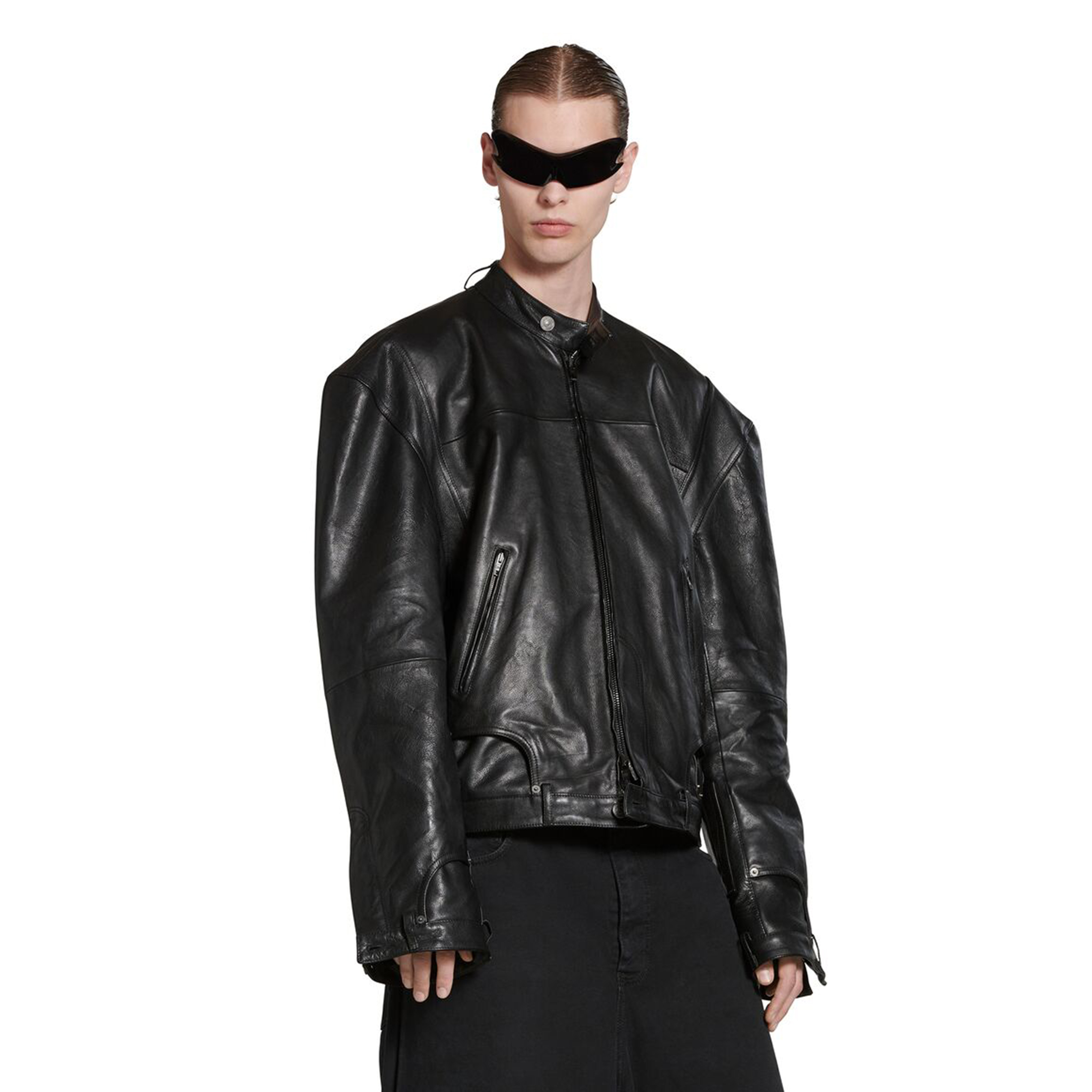 NIGO Balenciaga Deconstructed Zip-Up Jacket In Black Ngvp #nigo6682