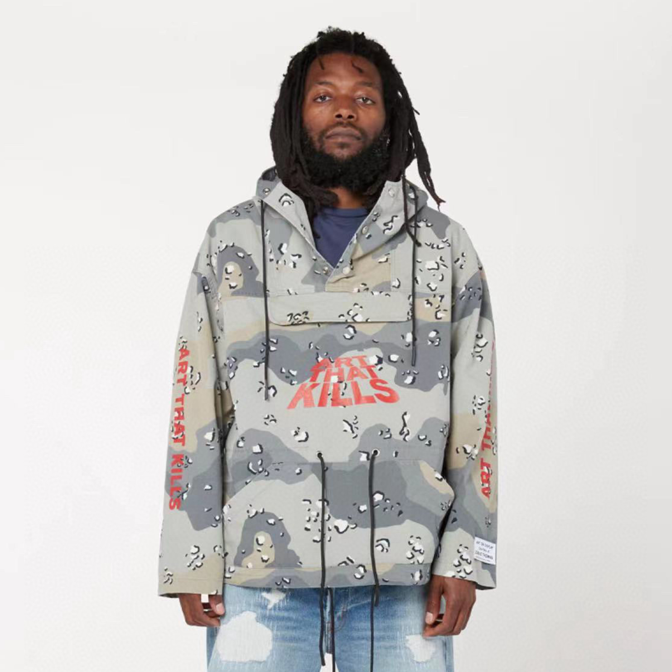 NIGO Gallery Dept Men's Spring And Autumn High Street Fashion Printed Letter Camouflage Rushing Jacket Hooded Loose Casual Jacket Ngvp #nigo8124