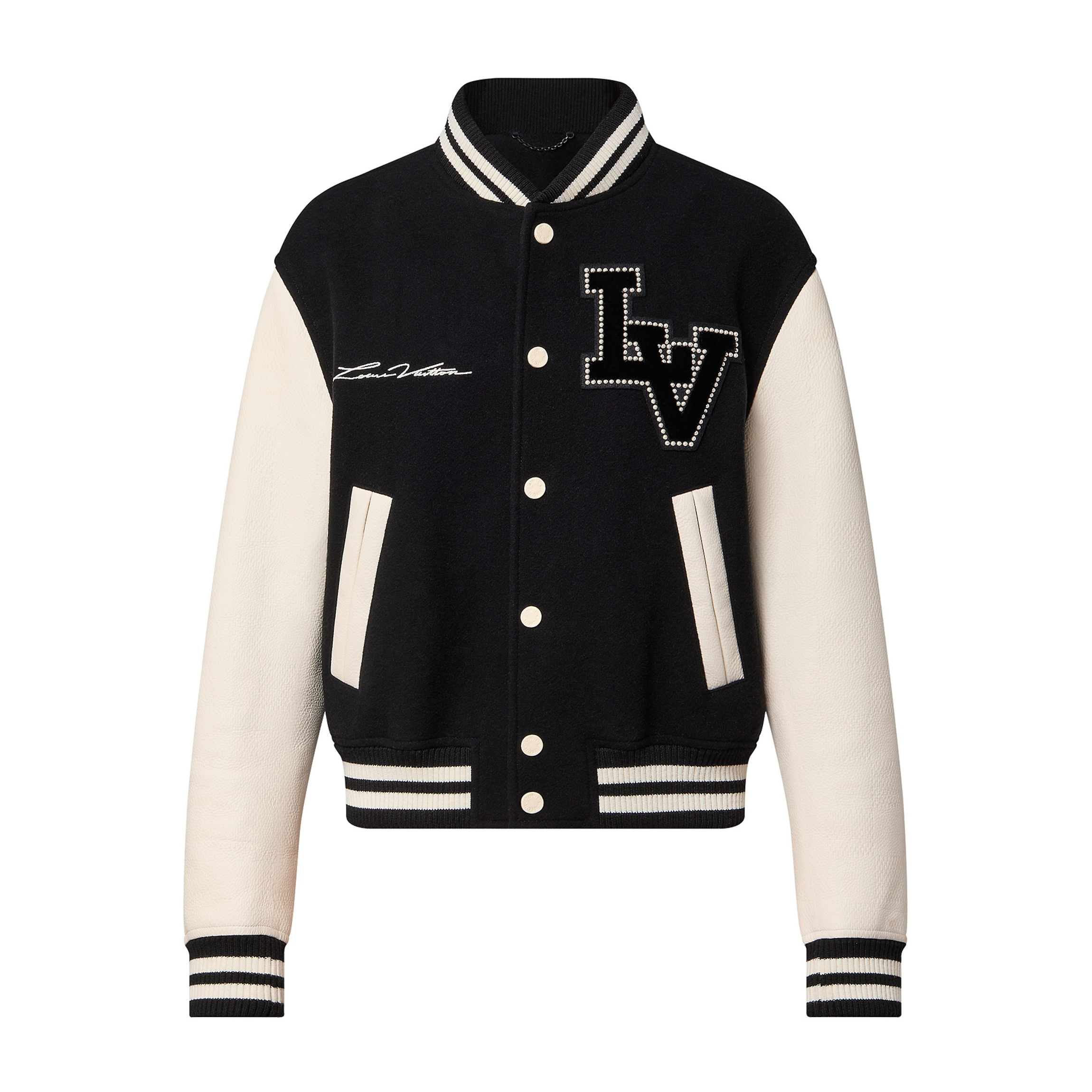 NIGO Louis Vuitton Men's Autumn and Winter Color Blocking Logo Letter Printing Long Sleeve Single Breasted Baseball Jacket #nigo98859