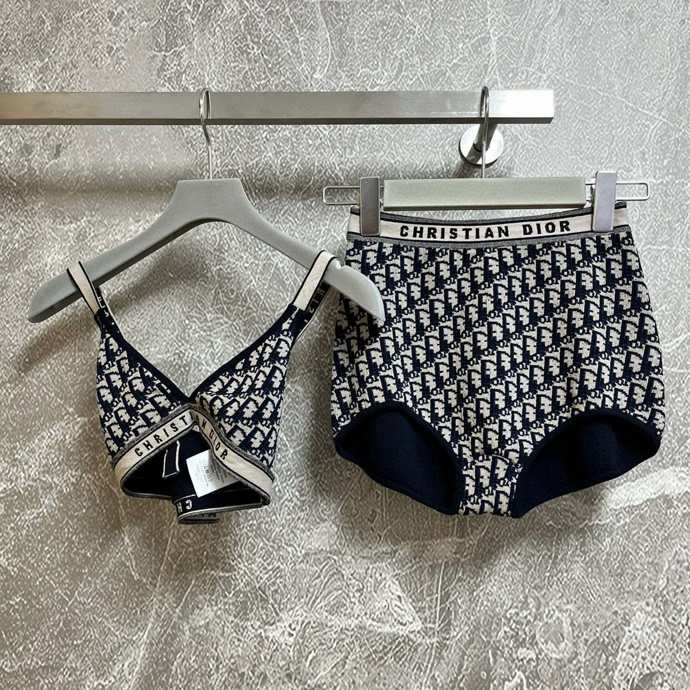 NIGO Dior Women's Summer Monogrammed Cotton Bikini Separate Swimsuit Swim Trunks Suit Set #nigo98879