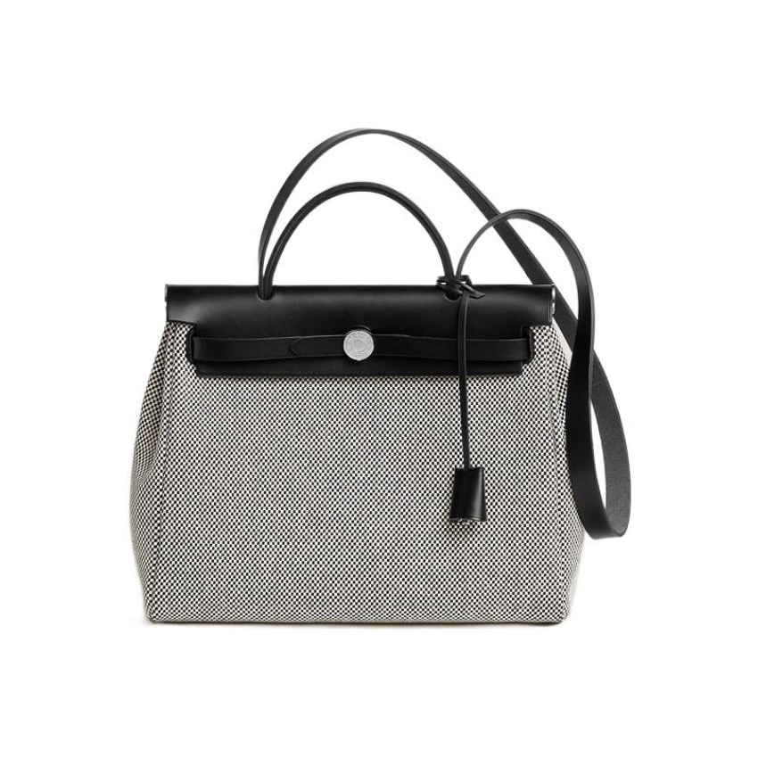 NIGO Hermes Men's And Women's Canvas Collocation Cowhide Handheld Single Shoulder Diagonal Cross Bag Bags #nigo98876
