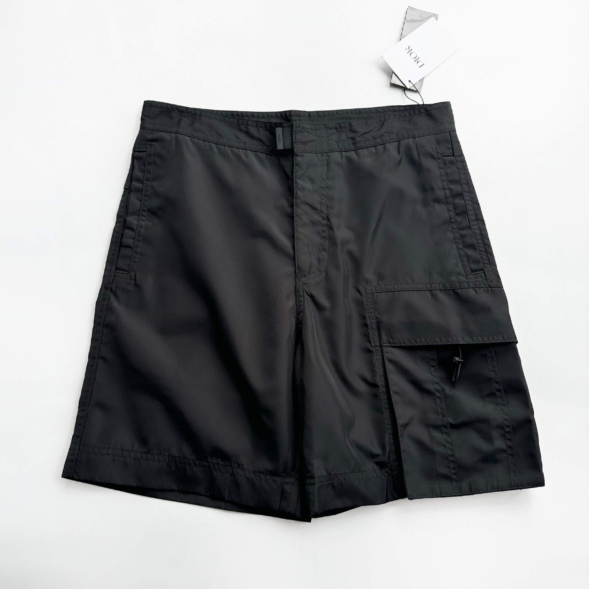 NIGO Dior Men's Summer Solid Color Mid-Rise Buttoned Casual Polyester Shorts Pants #nigo98883