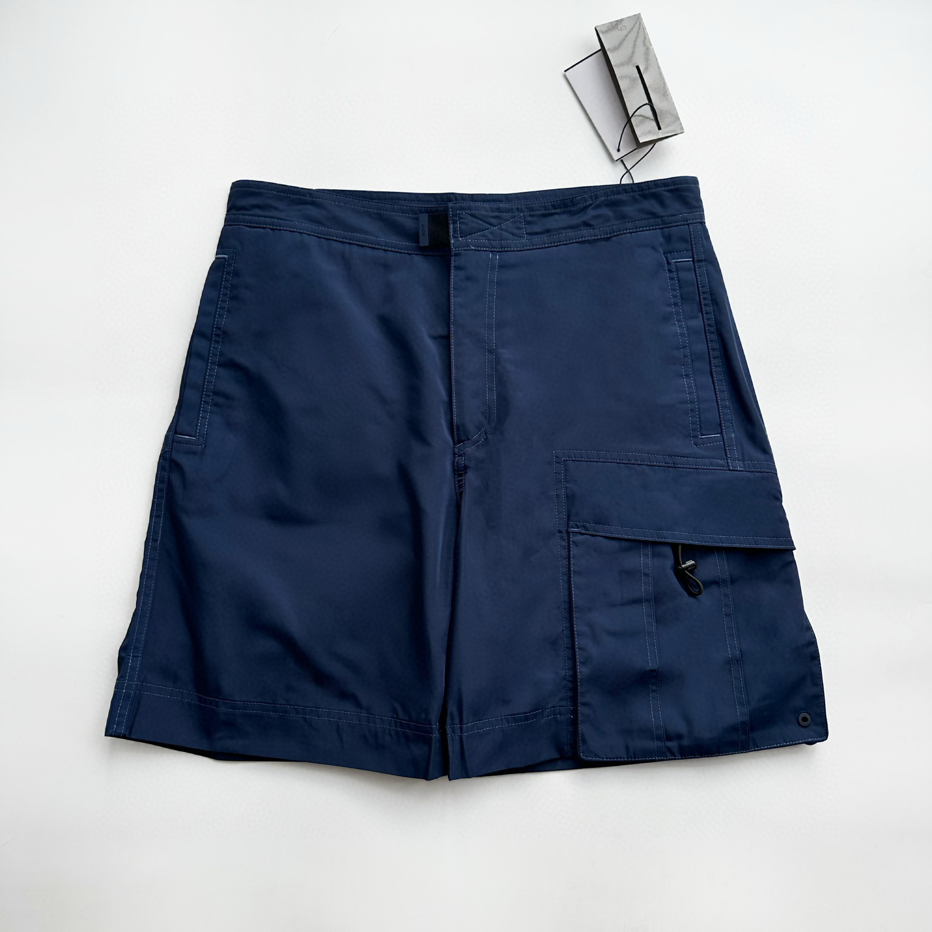 NIGO Dior Men's Summer Solid Color Mid-Rise Buttoned Casual Polyester Shorts Pants #nigo98883