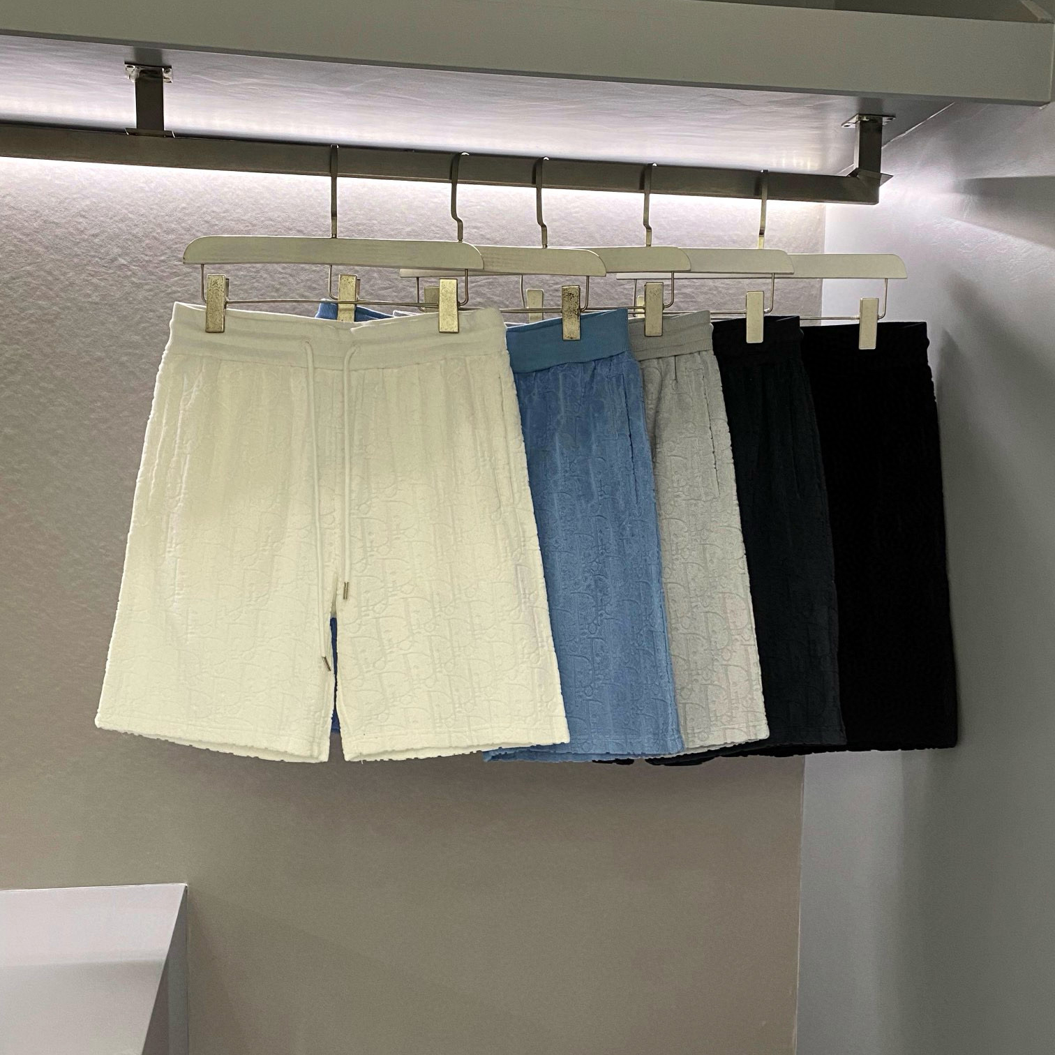 NIGO Dior Men's Summer Monogrammed Jacquard Solid Color Lace-Up Shorts Pants #nigo98871