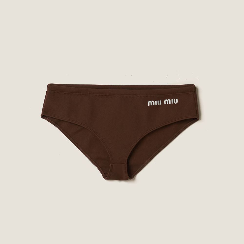 NIGO MiuMiu Women's Solid Color Logo Letter Embroidered Bikini Panties Underpants #nigo98892